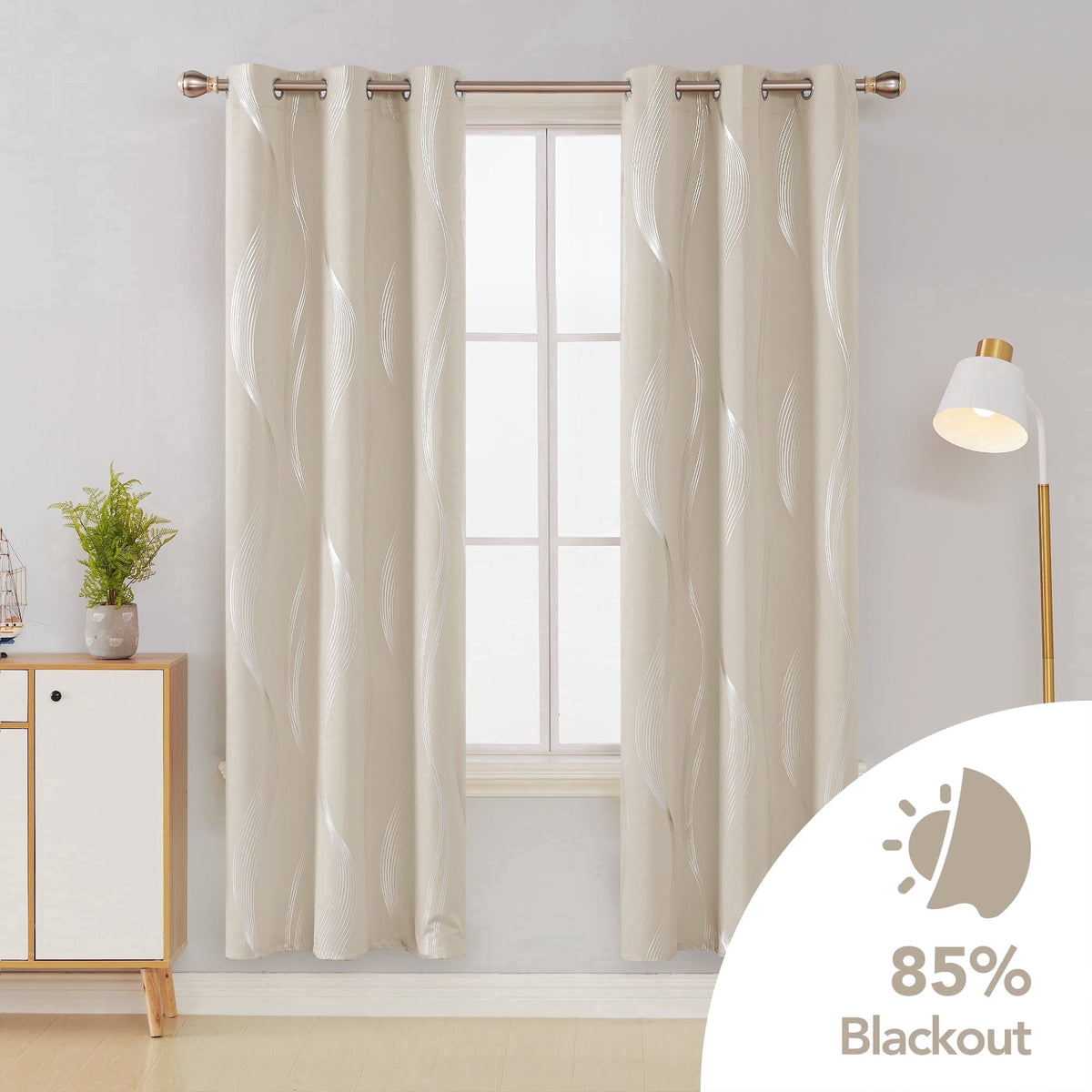 ZOPZO Curtains & Valances, Light Beige