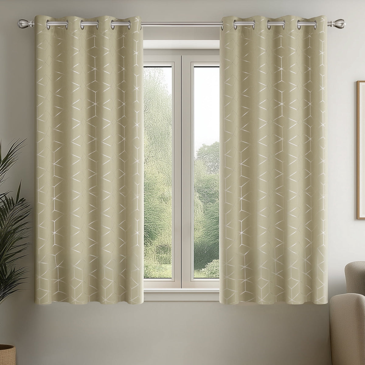 ZOPZO Curtains & Valances, Light Beige