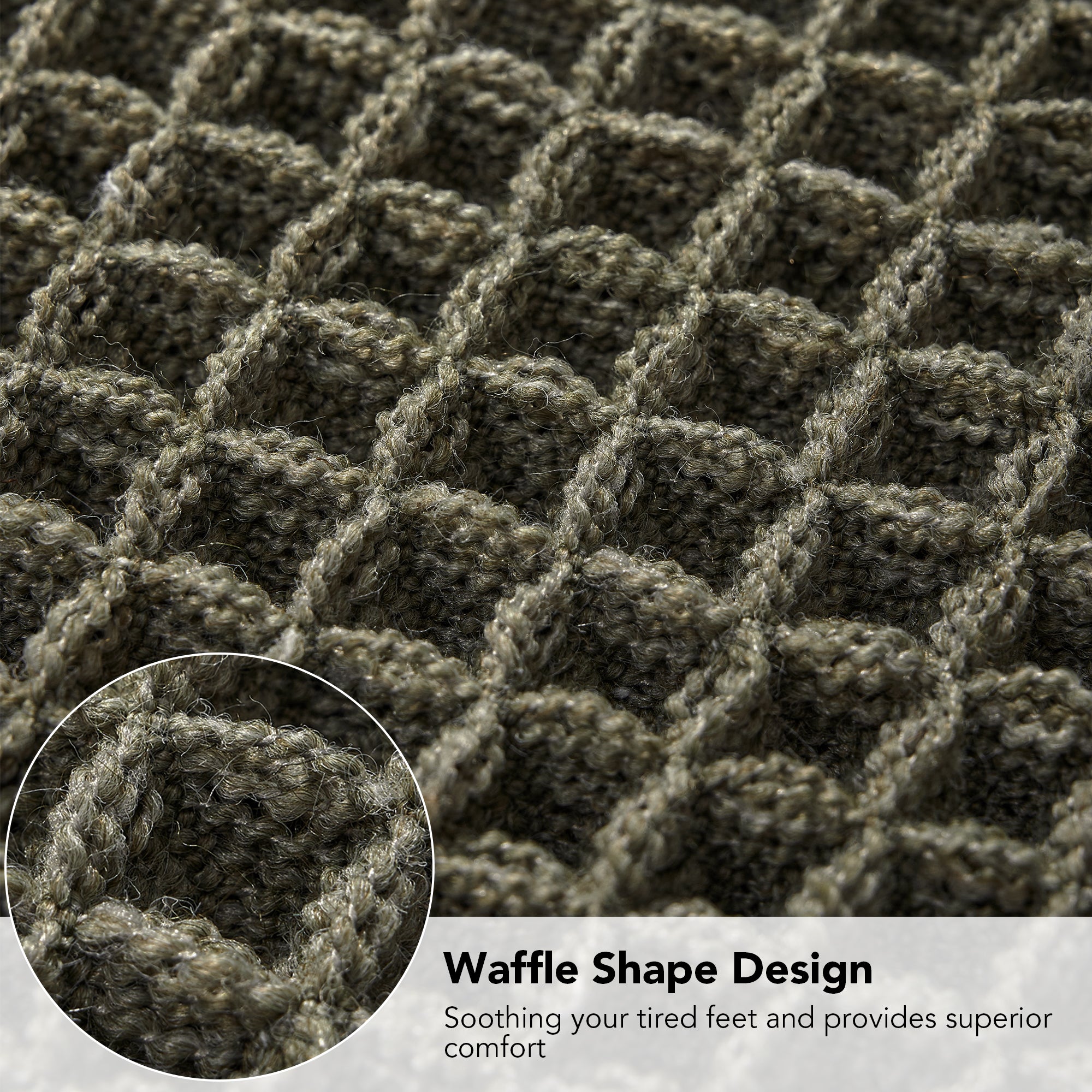 Deconovo Waffle Grid Bathroom Floor Mat Non Slip Absorbent Rug