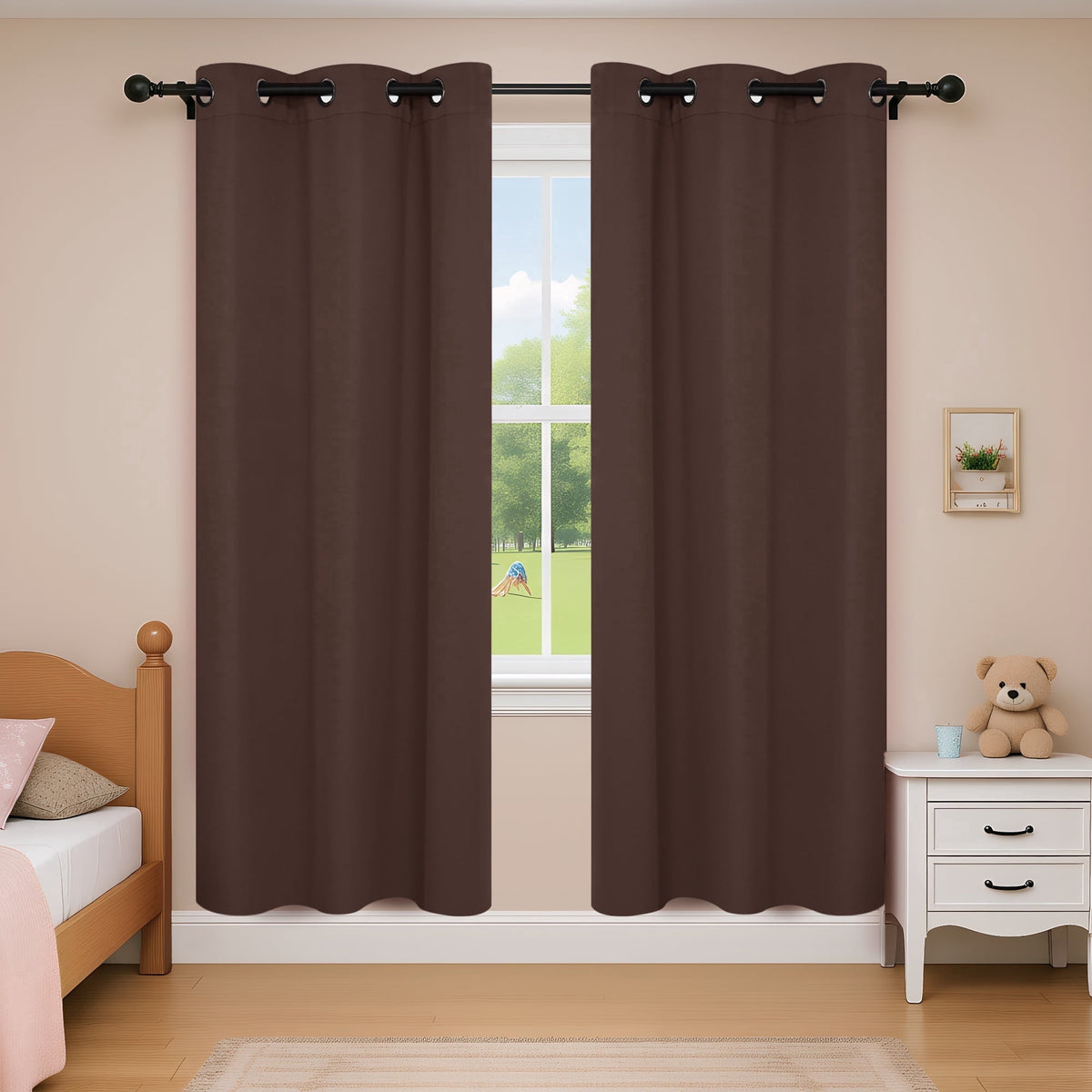 ZOPZO blackout curtain, Chocolate, 42W x 84L inches, 1 panel