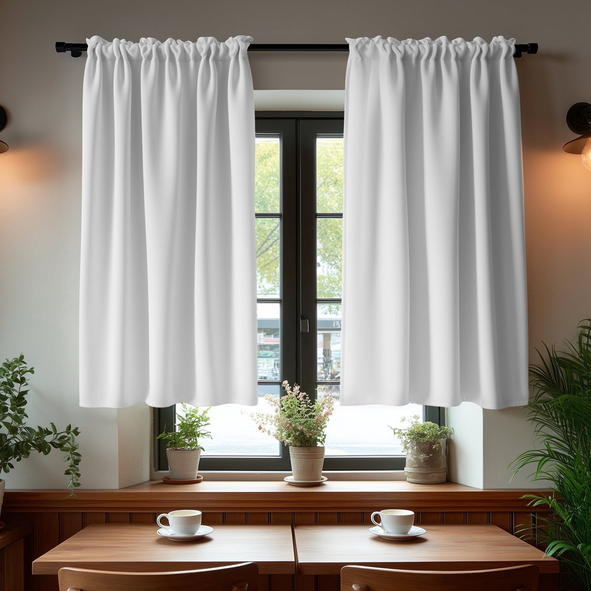 ZOPZO Curtains & Valances, White