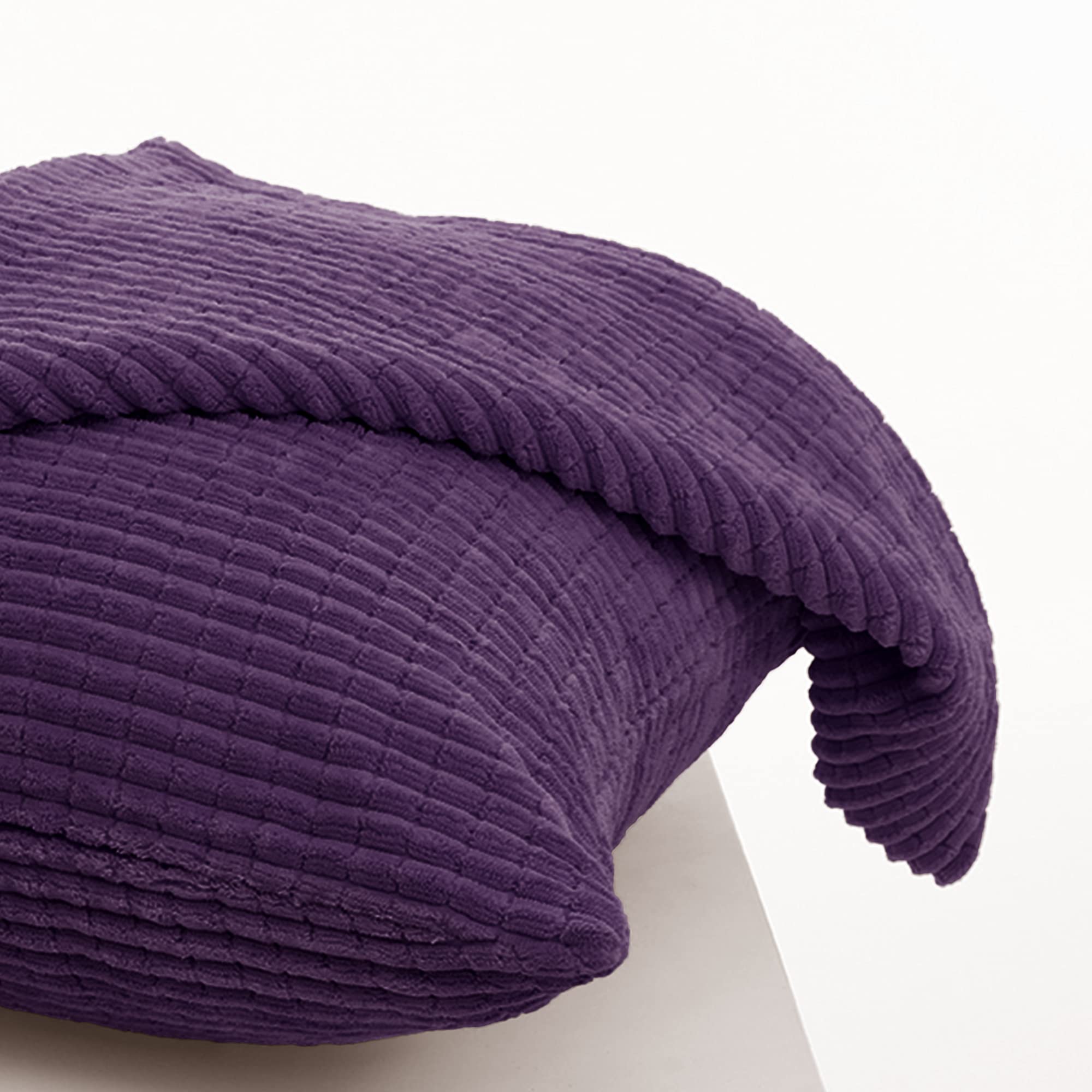 Deconovo Corduroy Decorative Throw Pillow Covers, 2-Pack, OEKO-TEX, Zippered