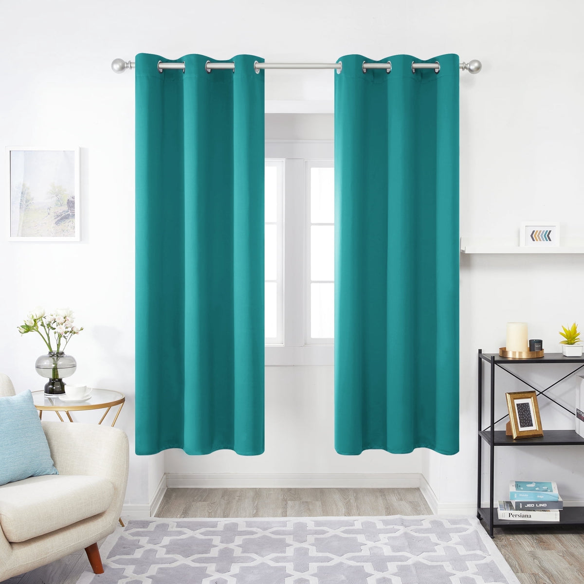 ZOPZO Curtains & Valances, Turquoise