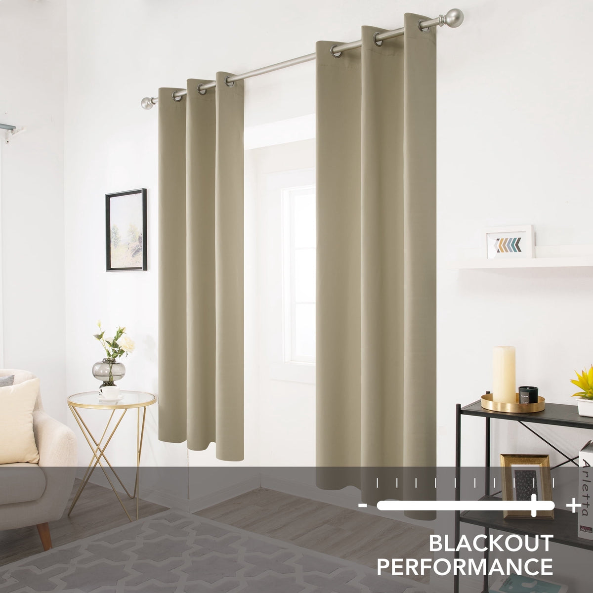ZOPZO Curtains & Valances, Beige