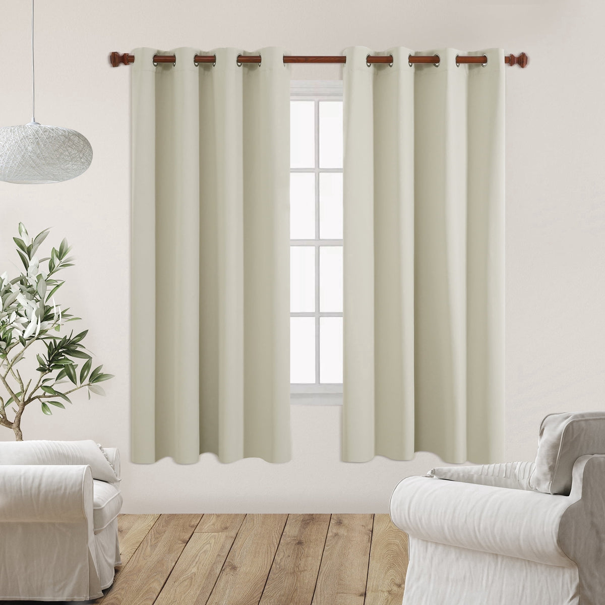 ZOPZO Curtains & Valances, Light Beige