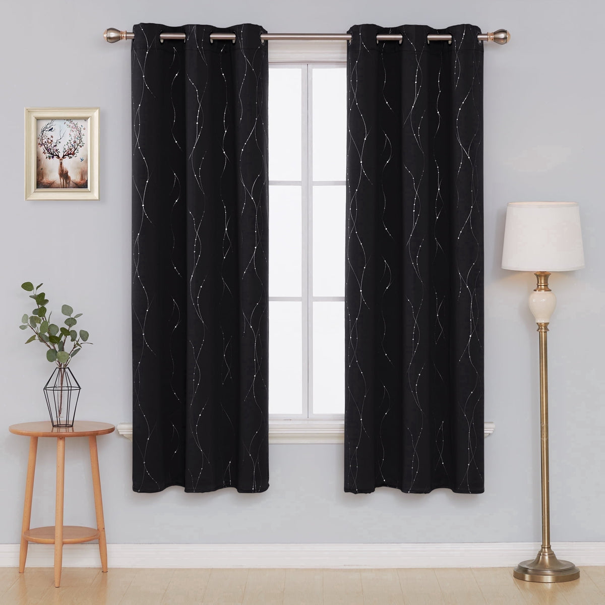 ZOPZO Curtains & Valances, Black