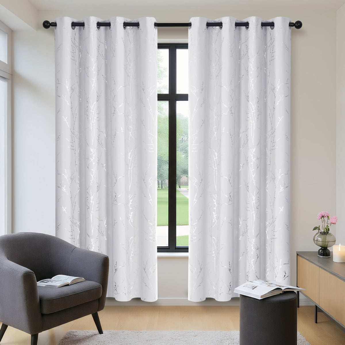 ZOPZO Curtains & Valances, Off White