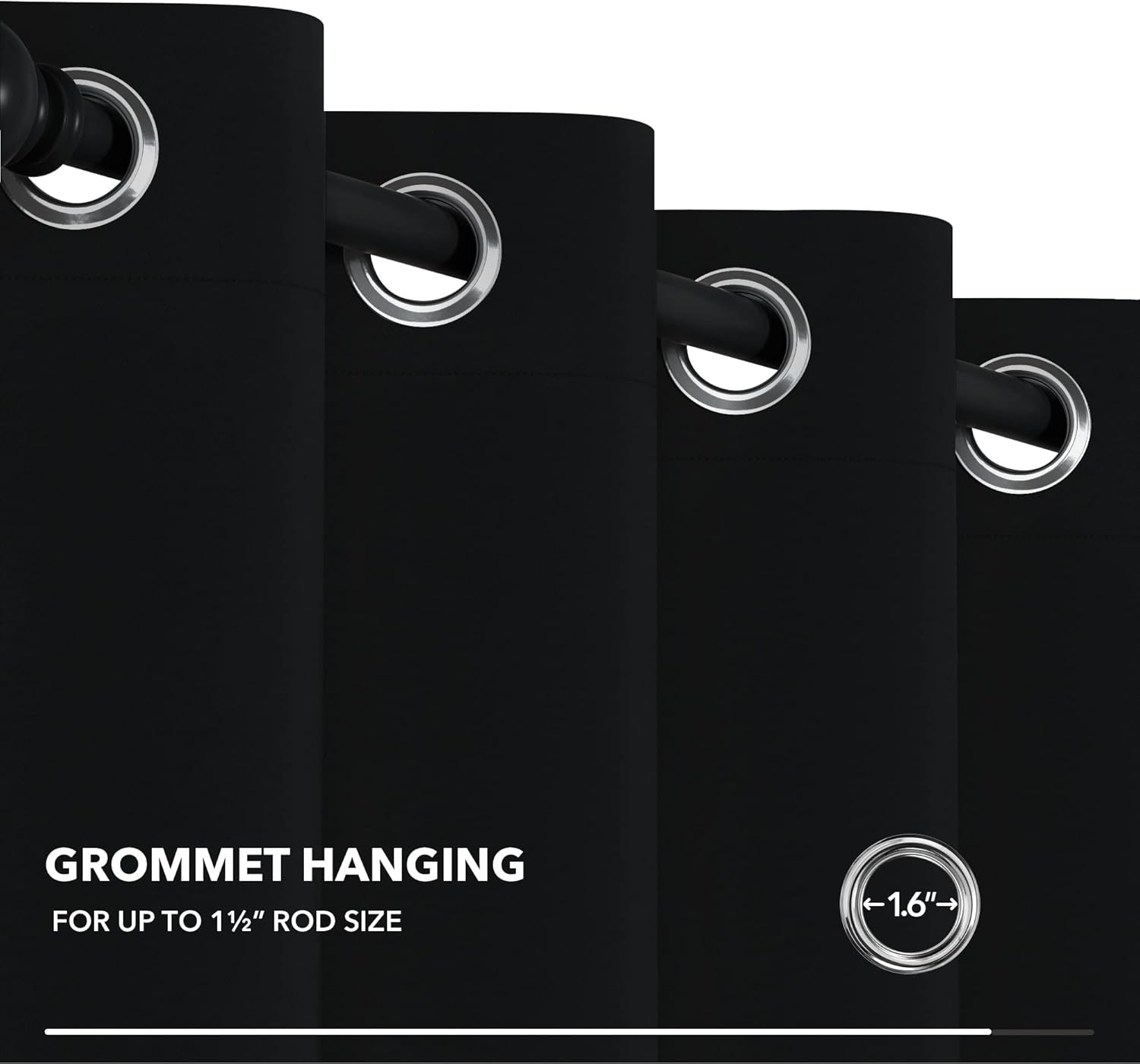 Deconovo Grommet Top Soft Window Curtain Panel Designed for Light Reduction and Privacy 1 Panel