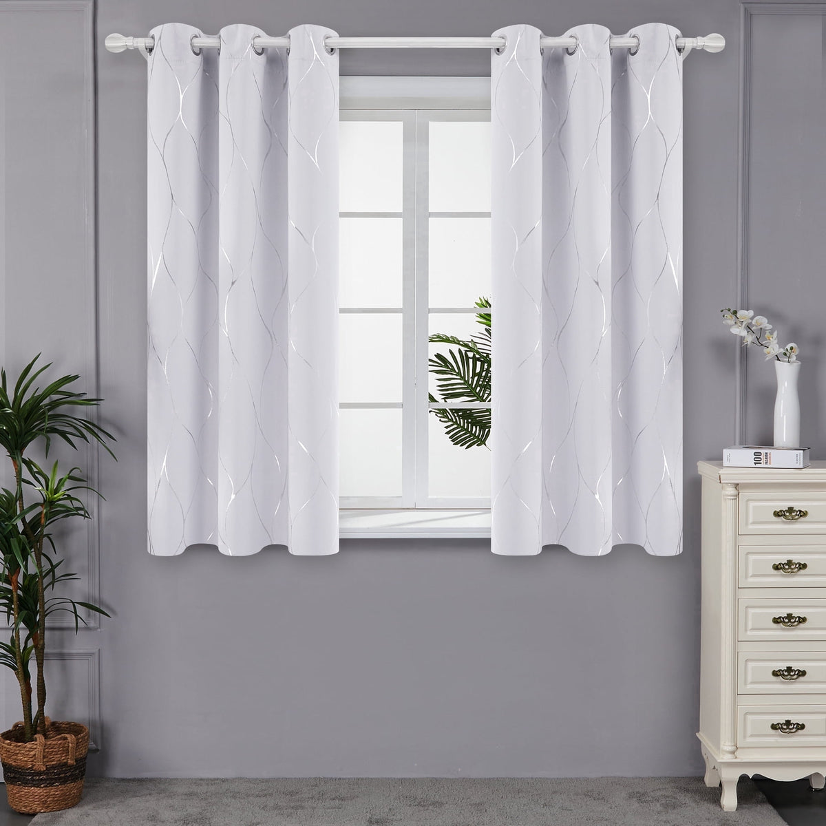 ZOPZO Curtains & Valances, White
