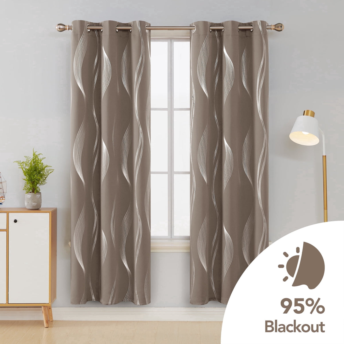 ZOPZO Curtains & Valances, Khaki