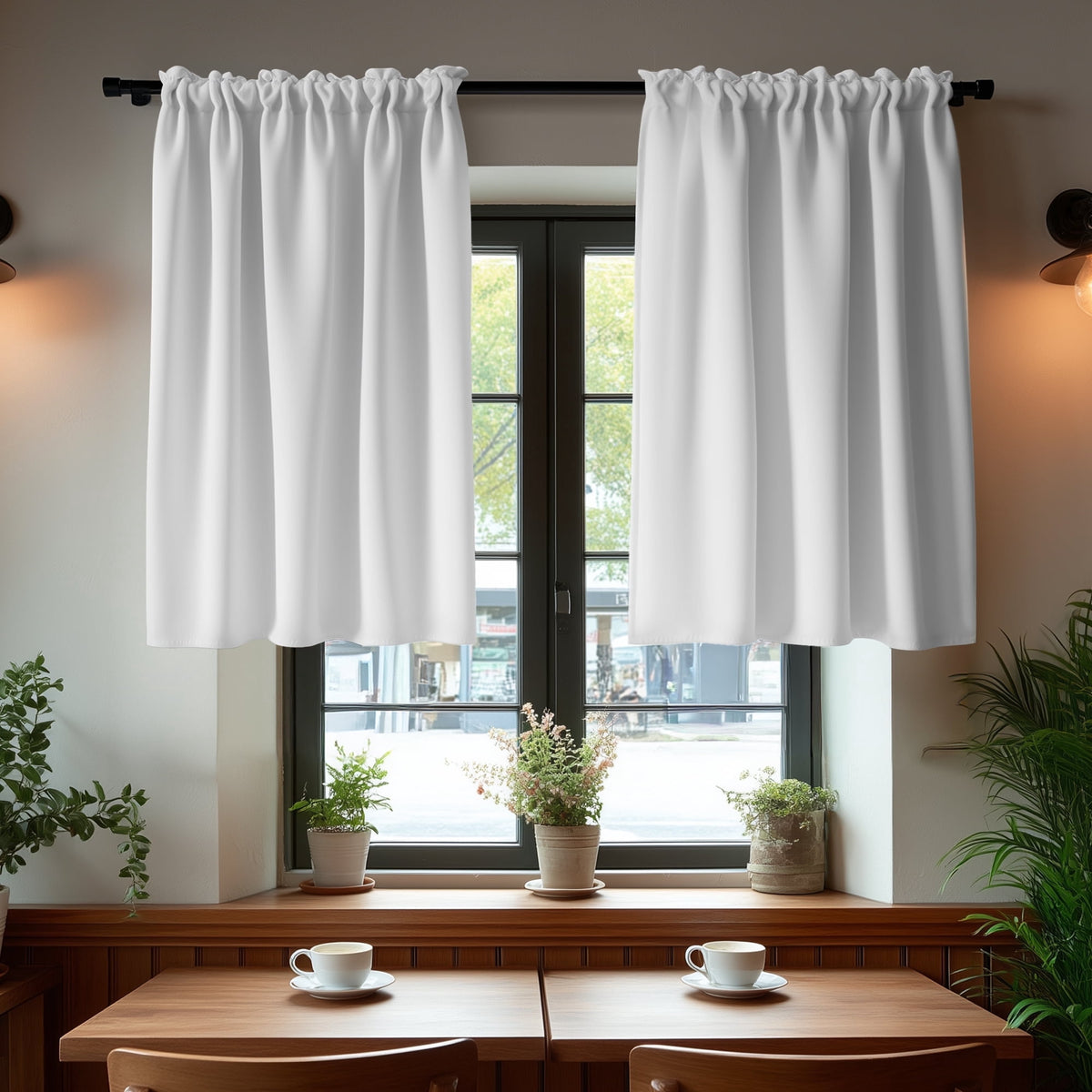 ZOPZO Curtains & Valances, White
