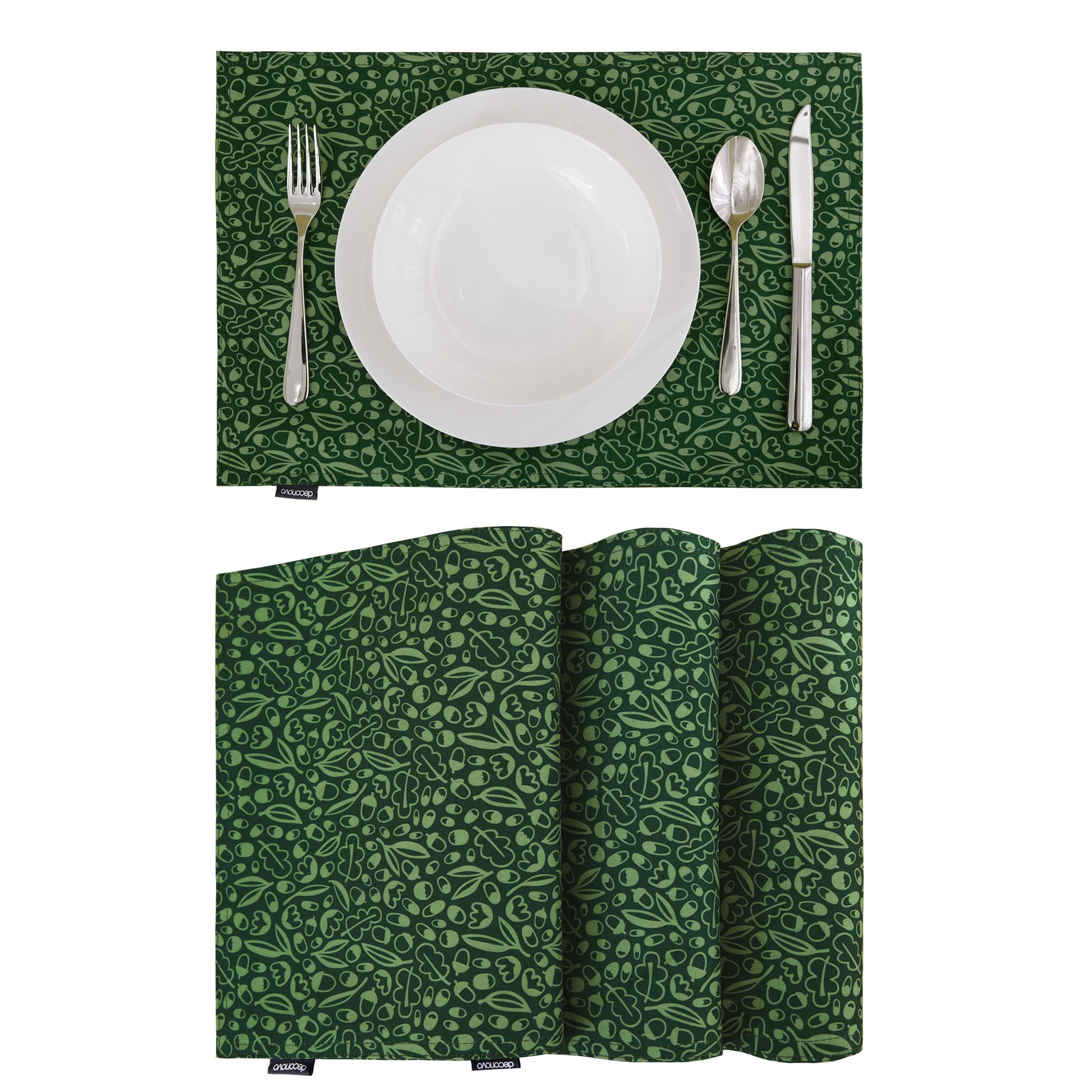 Autumn Print-Dark Green