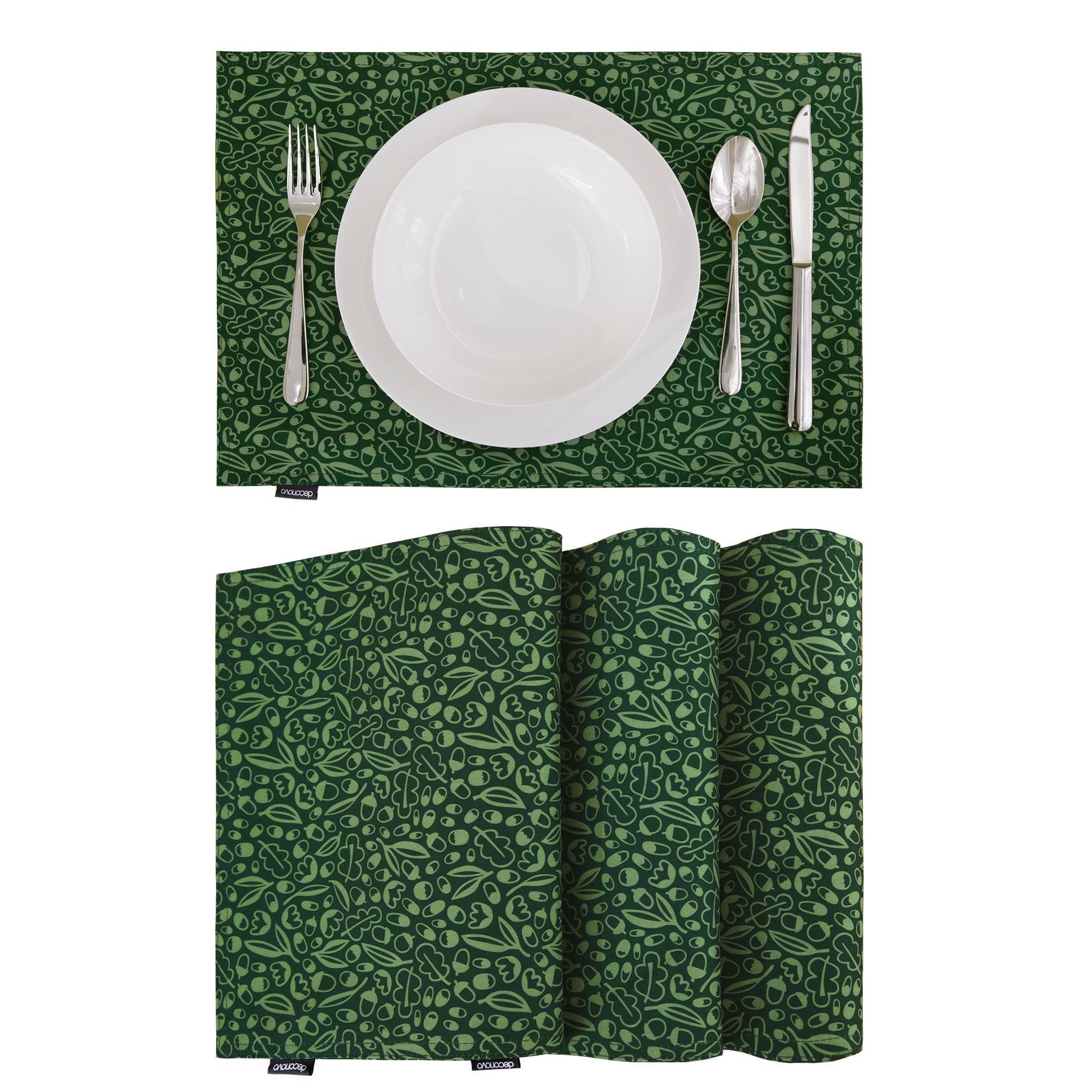 Autumn Print-Dark Green