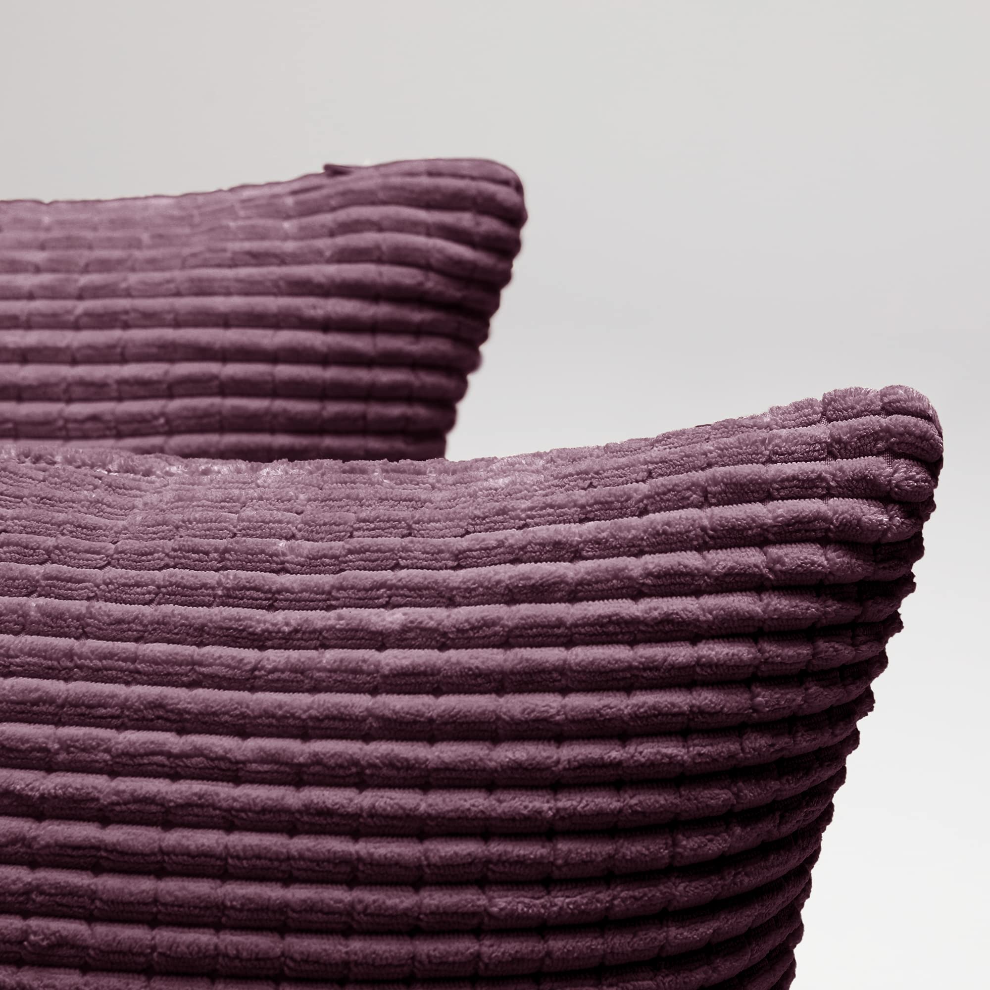 Deconovo Corduroy Decorative Throw Pillow Covers, 2-Pack, OEKO-TEX, Zippered