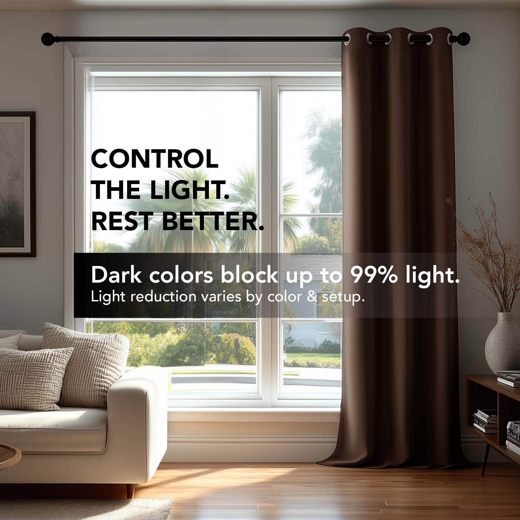 Deconovo Grommet Curtains 2 Panels, Thermal Insulated, 38"W