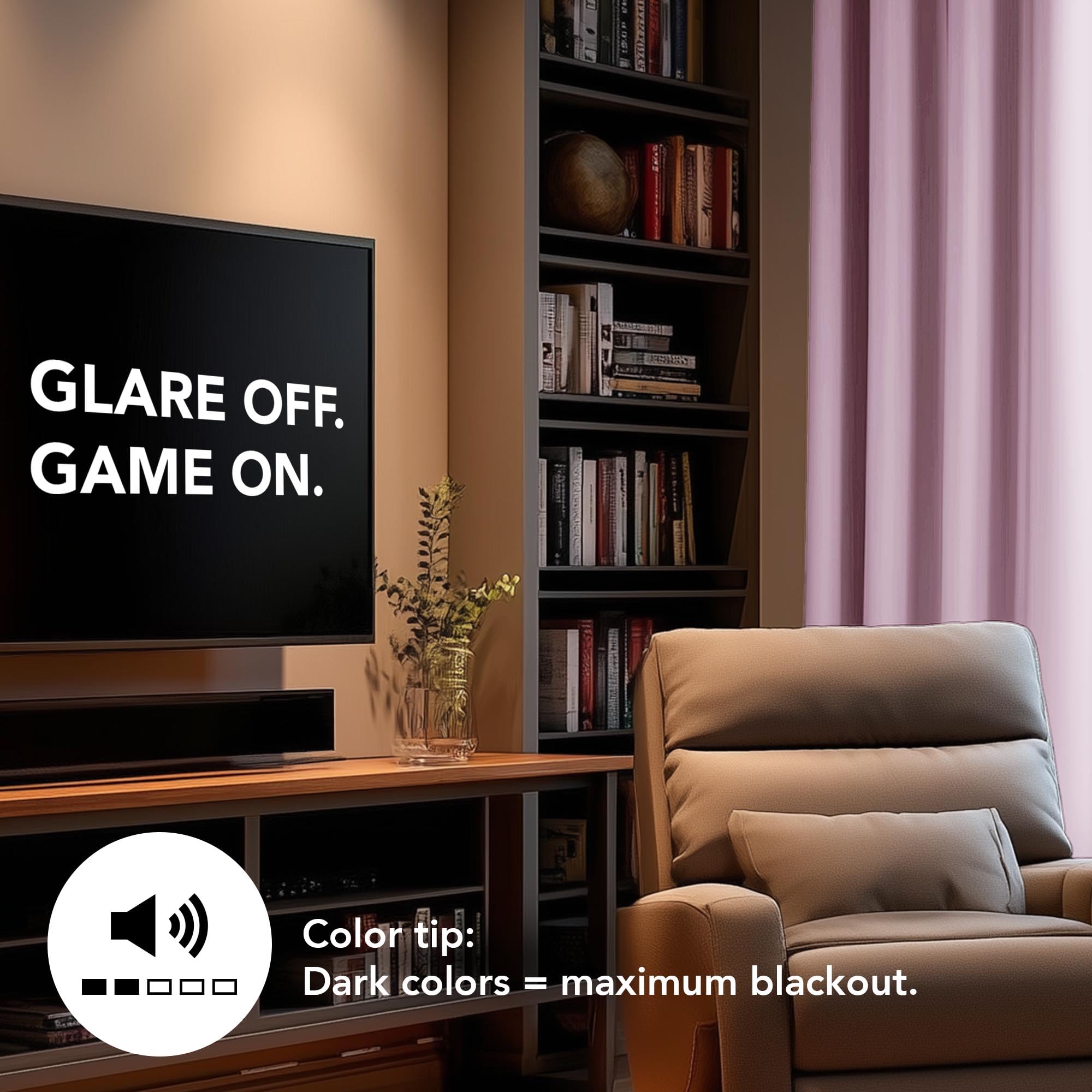 Deconovo Grommet Curtains 2 Panels, Thermal Insulated, 38"W