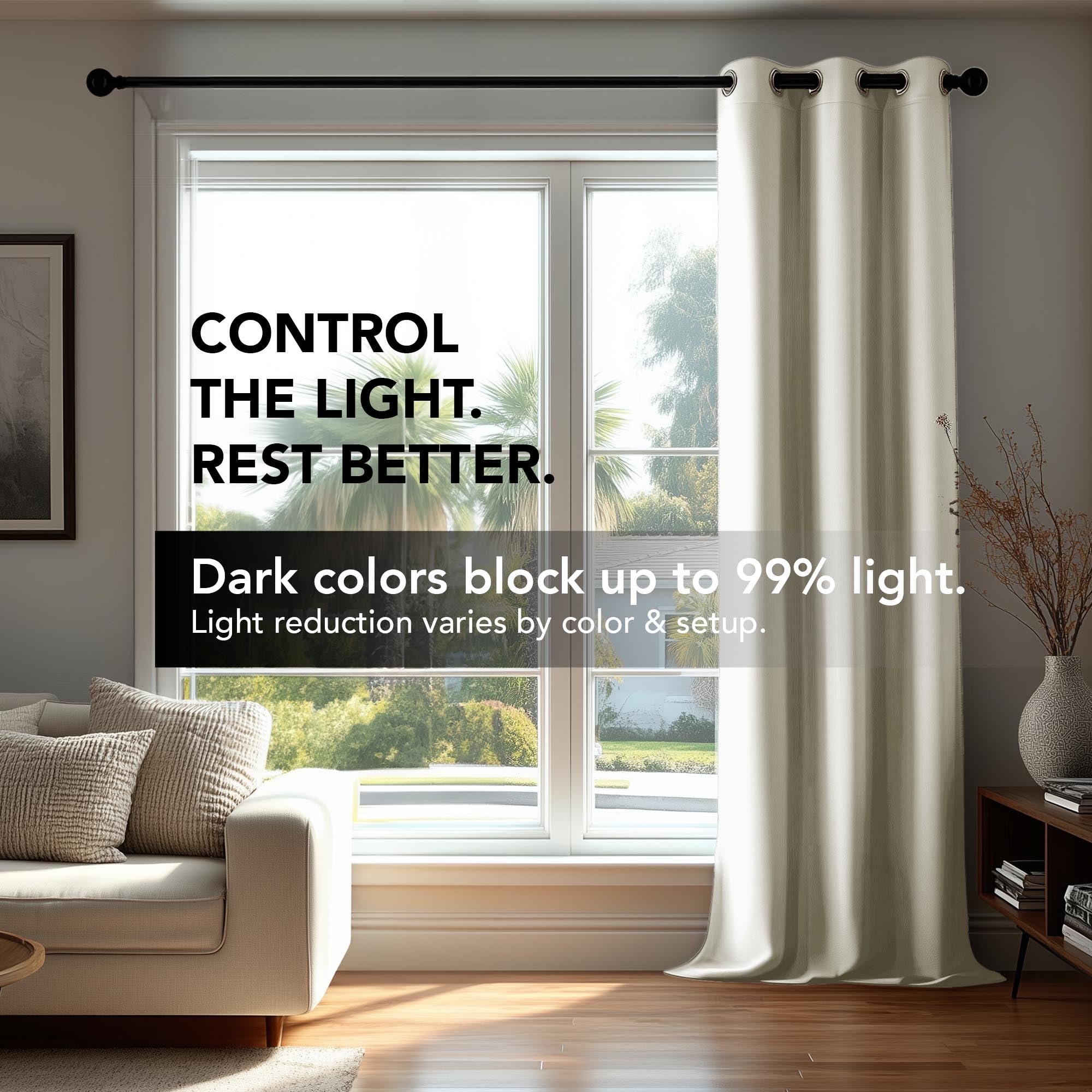 Deconovo Grommet Curtains 2 Panels, Thermal Insulated, 38"W