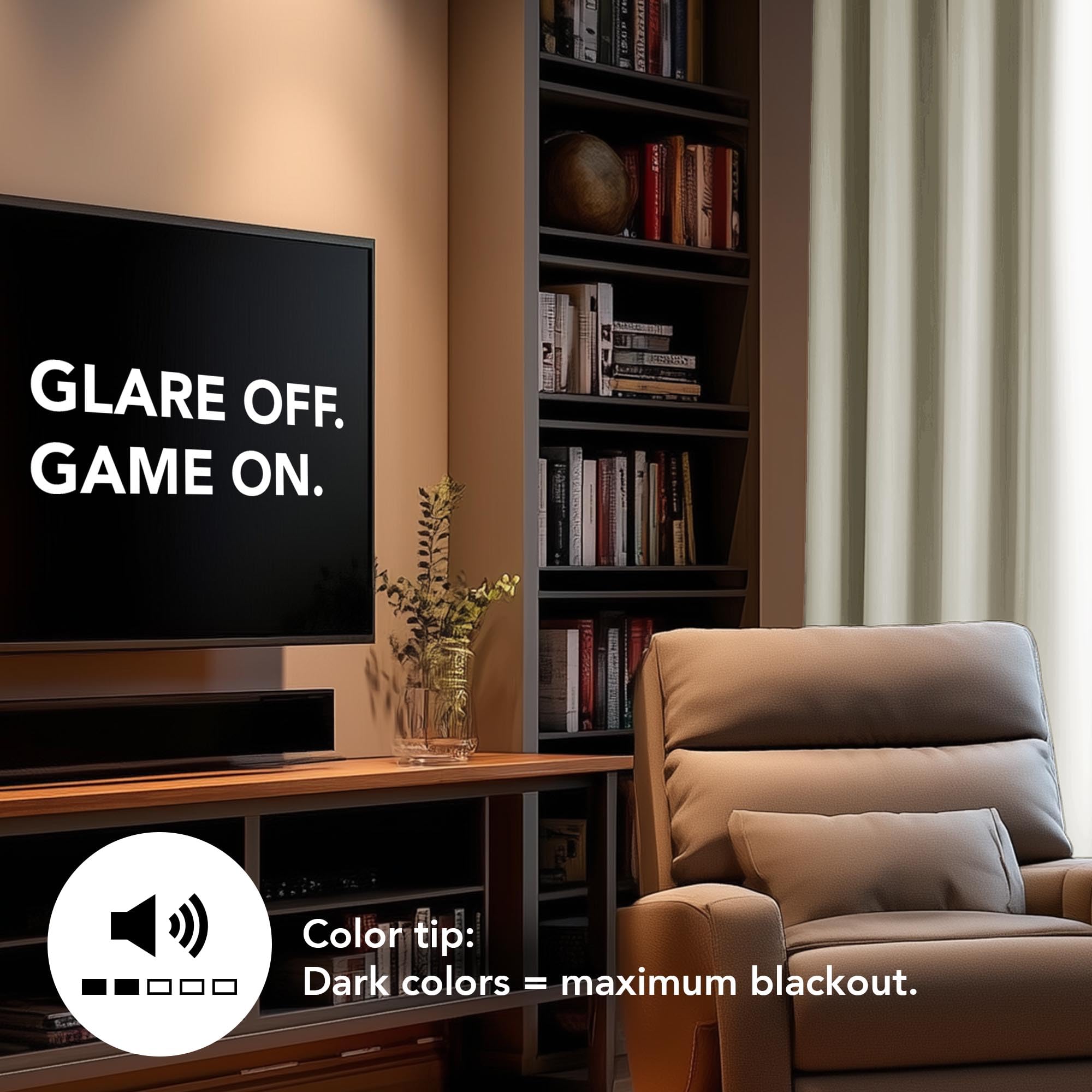 Deconovo Grommet Curtains 2 Panels, Thermal Insulated, 38"W