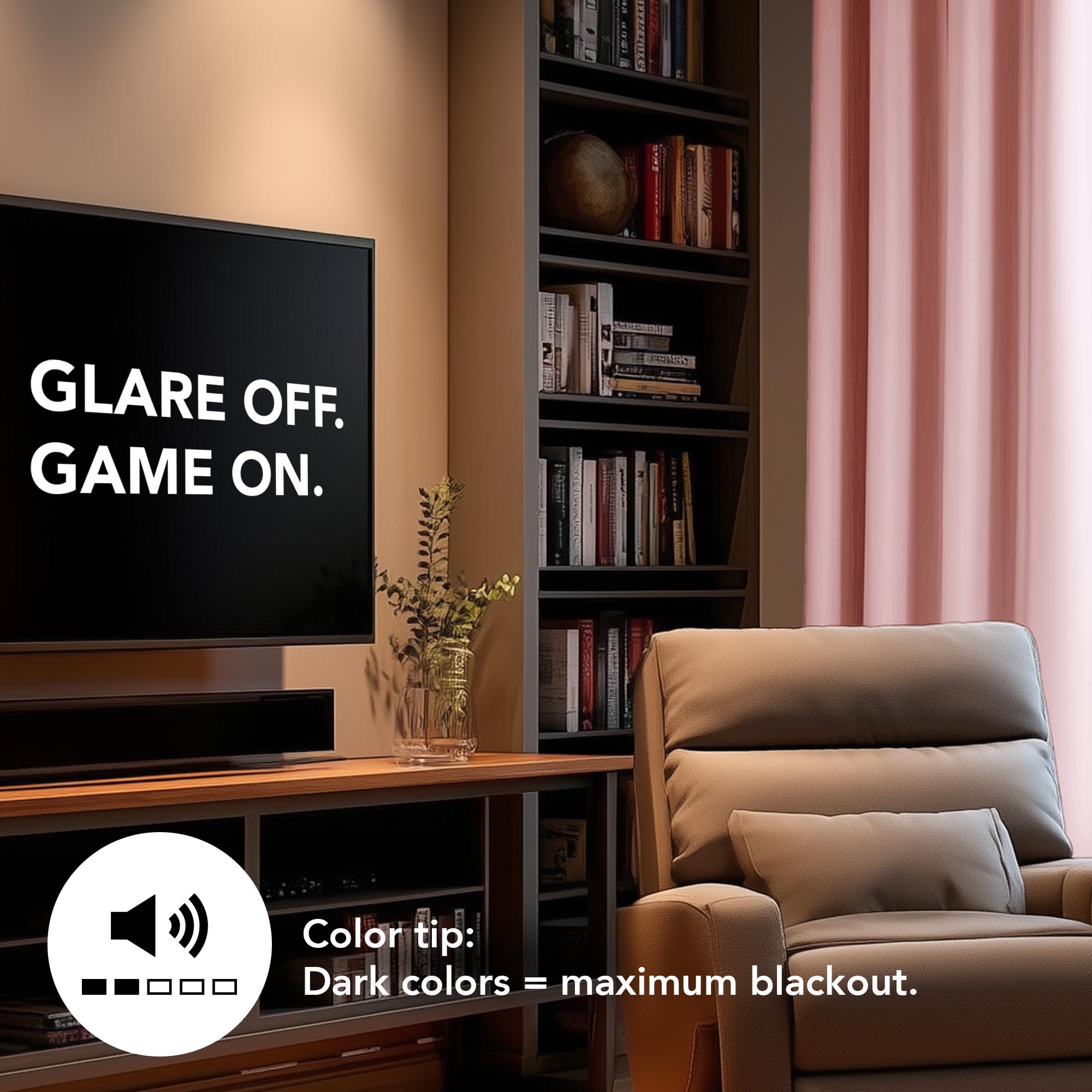 Deconovo Grommet Curtains 2 Panels, Thermal Insulated, 38"W