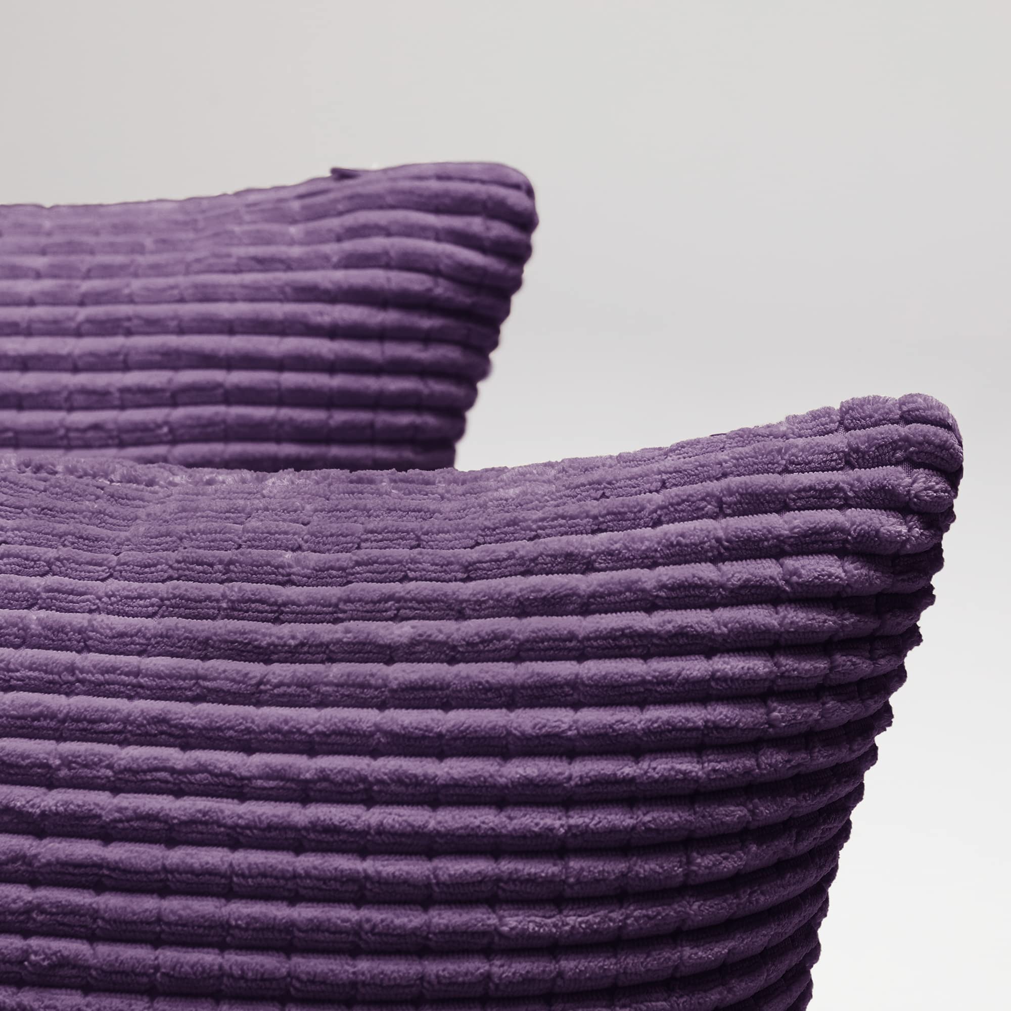 Deconovo Corduroy Decorative Throw Pillow Covers, 2-Pack, OEKO-TEX, Zippered