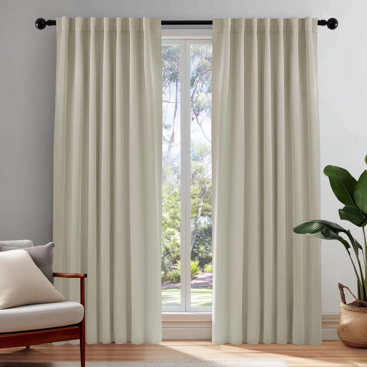 ZOPZO Curtains & Valances, Light Beige