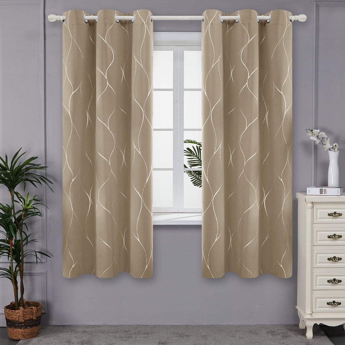 ZOPZO Curtains & Valances, Khaki
