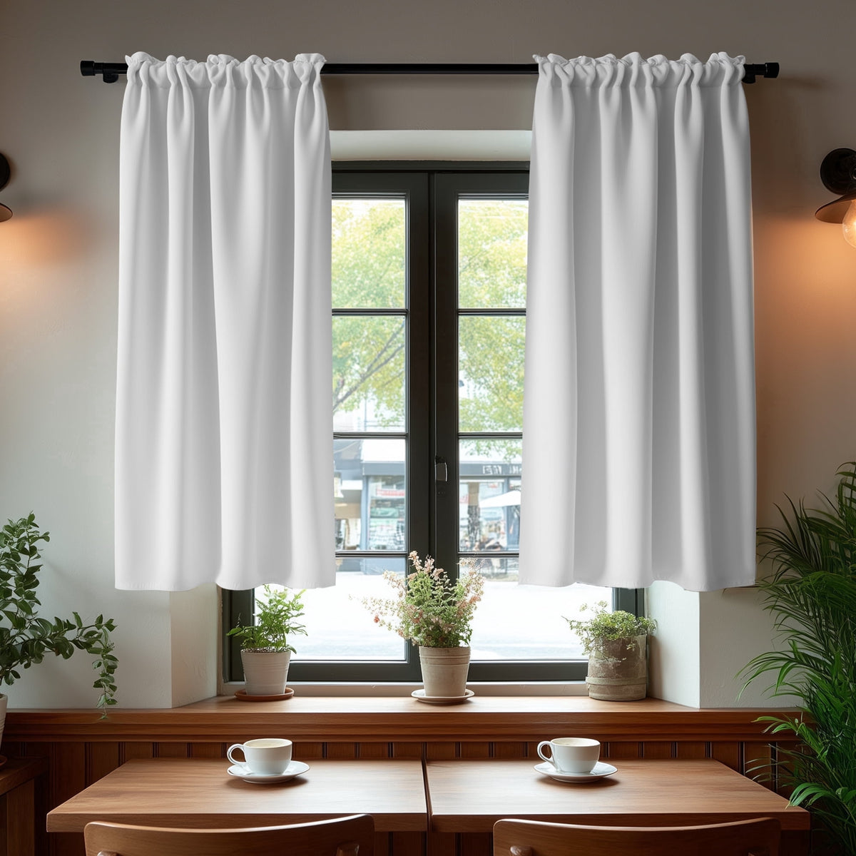 ZOPZO Curtains & Valances, White