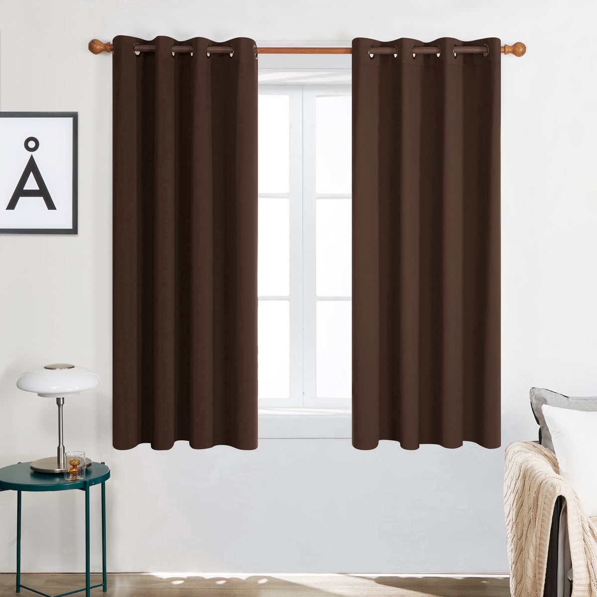 ZOPZO Curtains & Valances, Chocolate