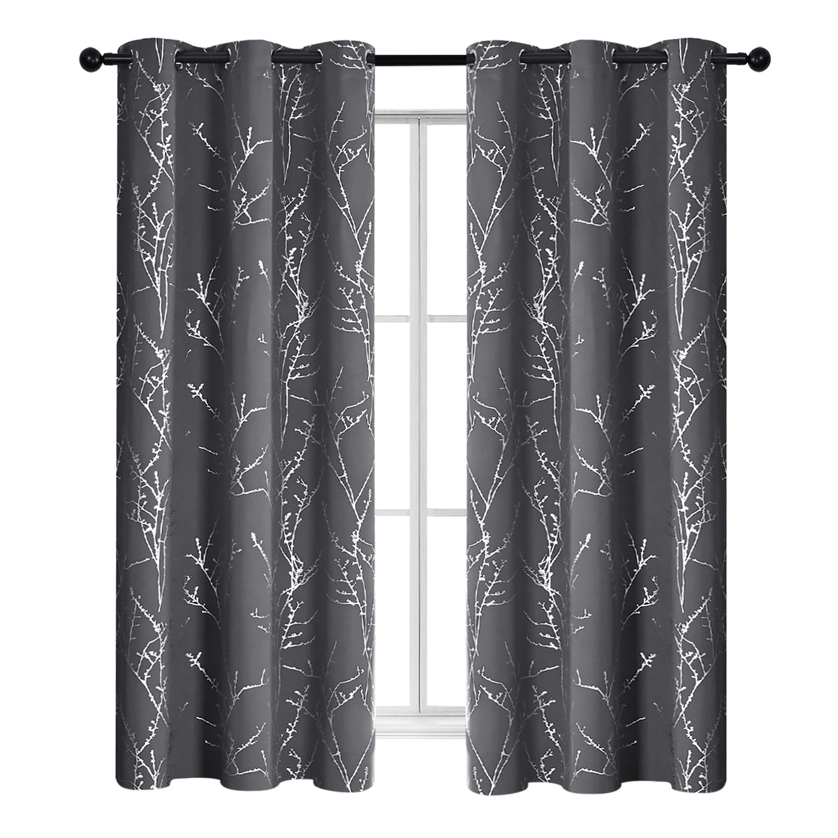 ZOPZO Curtains & Valances, Dark Gray