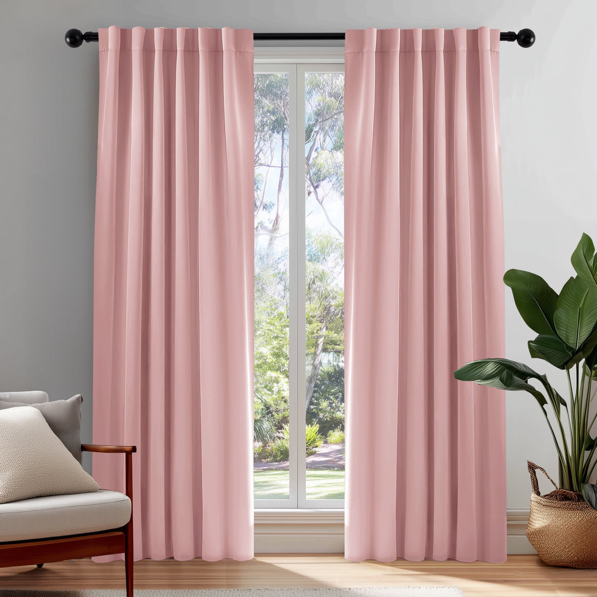 ZOPZO Curtains & Valances, Baby Pink