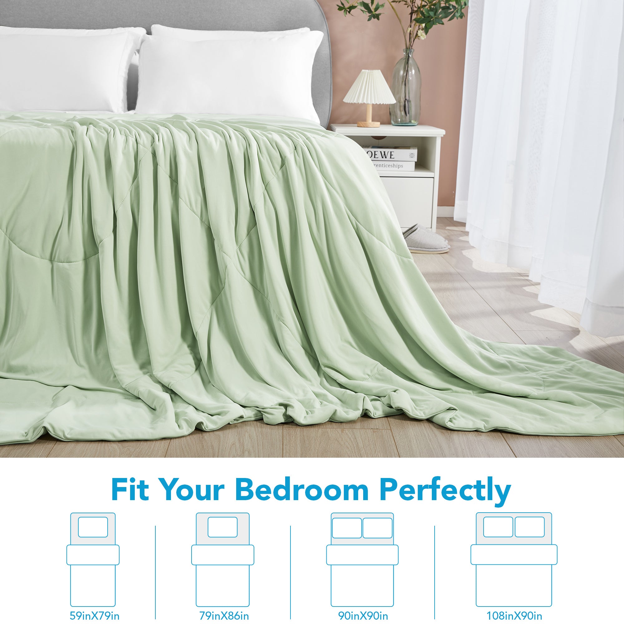 Deconovo Lightweight Cooling Comforter for Hot Sleepers, OEKO-TEX
