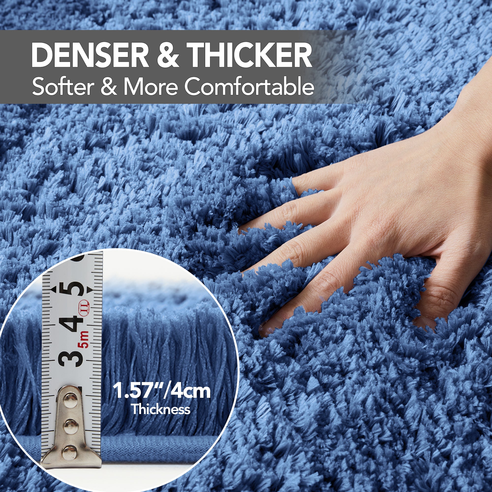 Deconovo Plush Non-Slip Bath Mat – Super Absorbent Rug (1 PC)