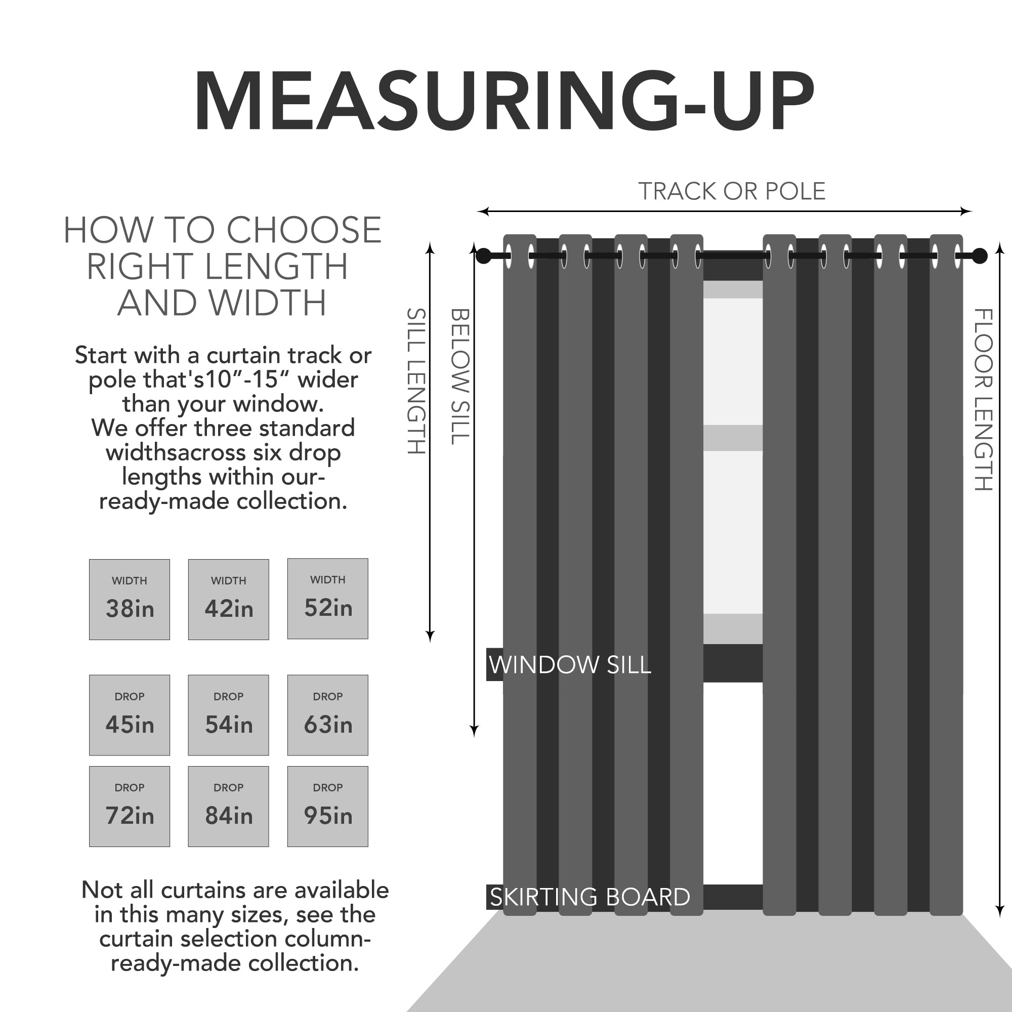 Deconovo Wave Line with Dots Blackout Curtains, 42-Inch Wide, 2 Panels