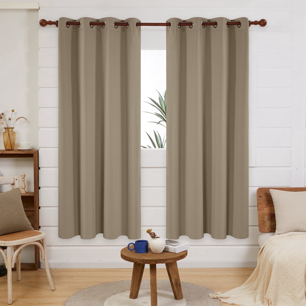 ZOPZO Curtains & Valances, Khaki