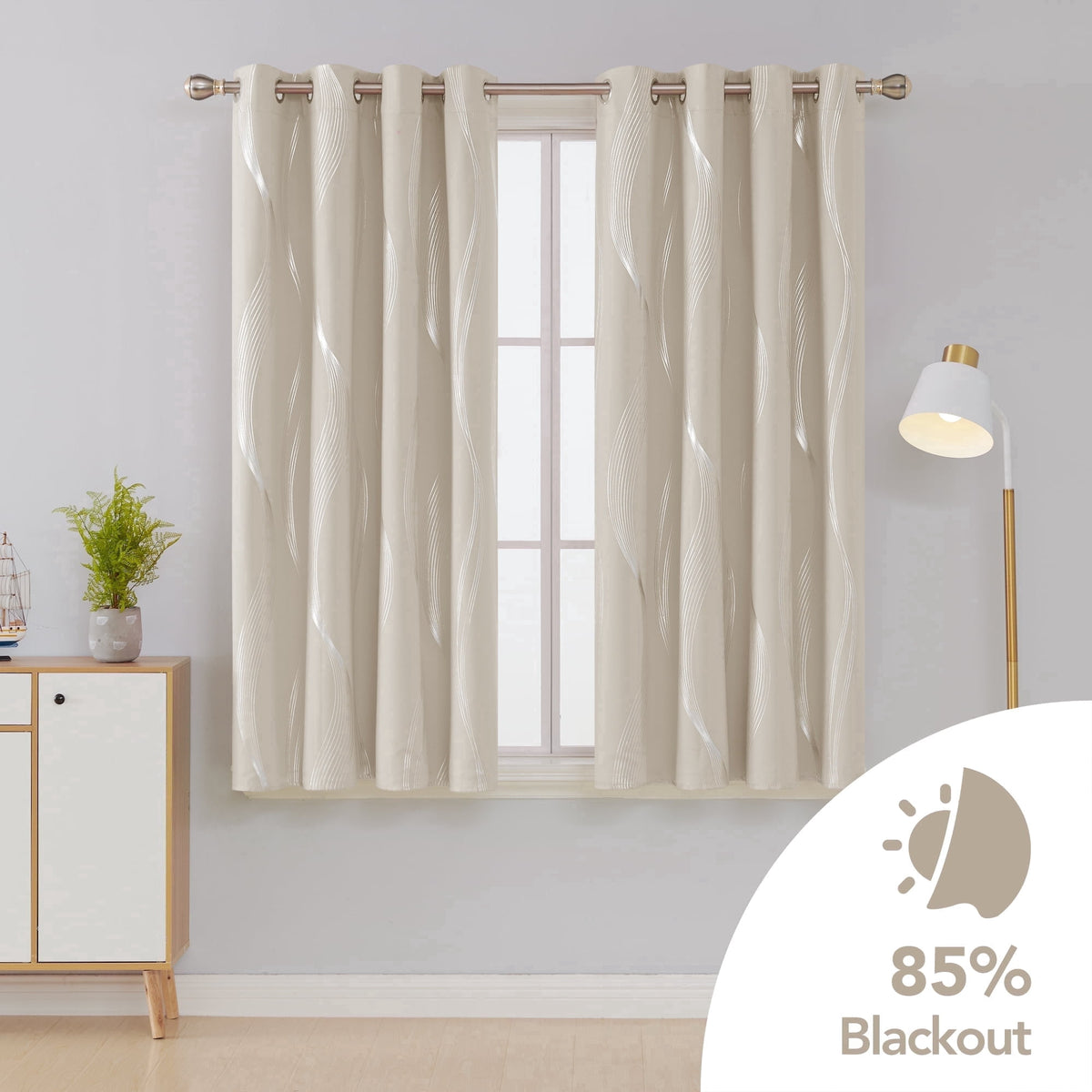 ZOPZO Curtains & Valances, Light Beige
