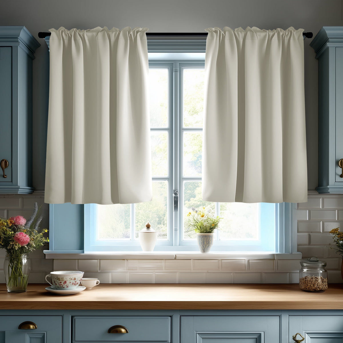 ZOPZO Curtains & Valances, Light Beige