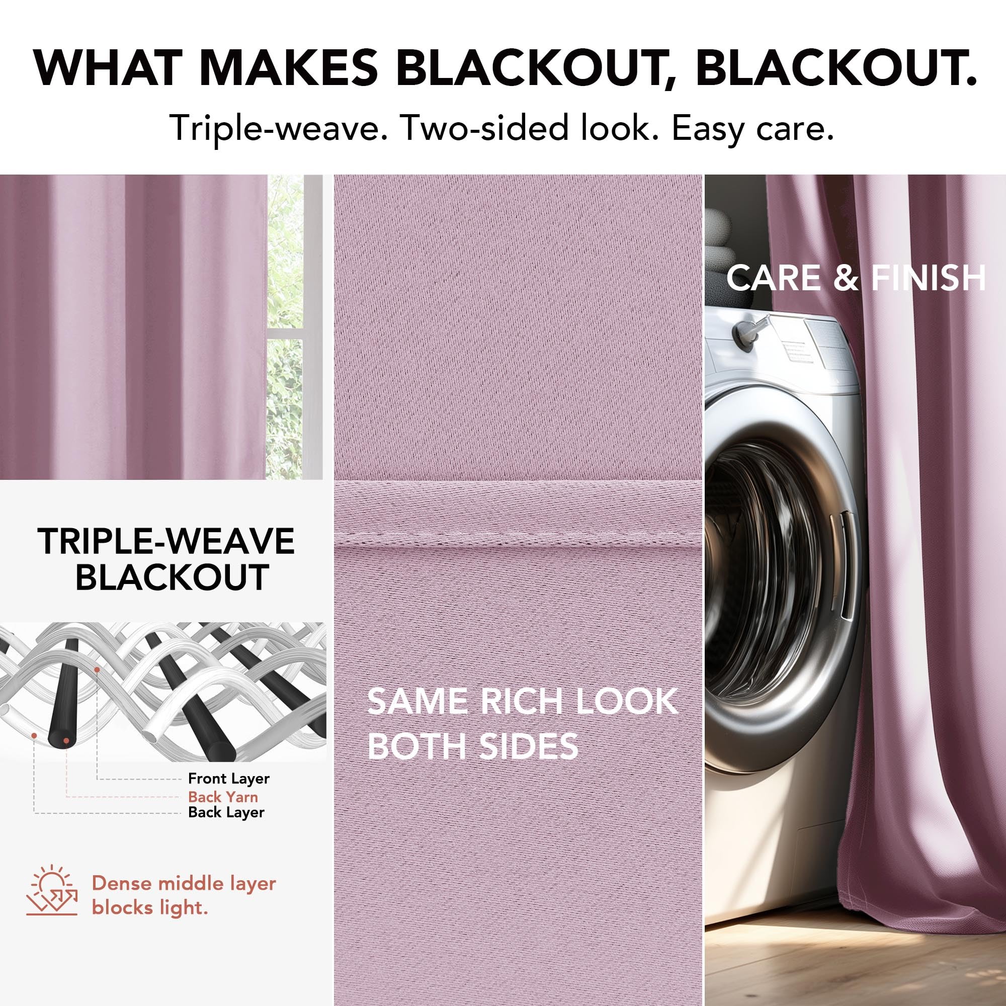 Deconovo Grommet Curtains 2 Panels, Thermal Insulated, 38"W