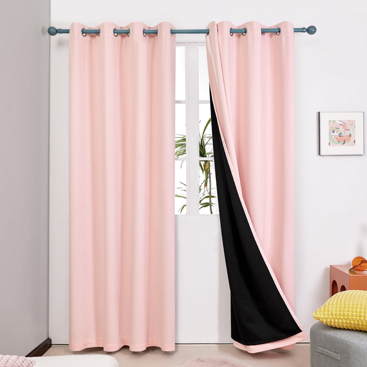 ZOPZO Curtains & Valances, Blush Pink