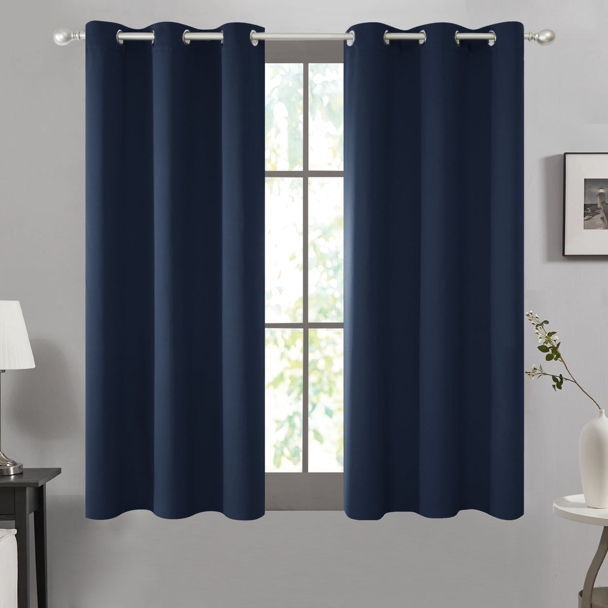 ZOPZO blackout curtain, Navy Blue, 42W x 63L inches, 1 panel