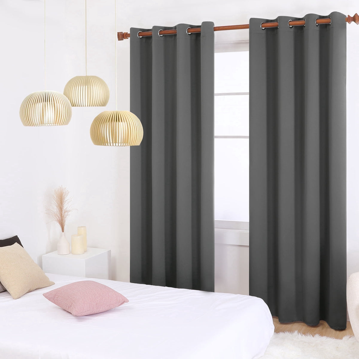 ZOPZO Curtains & Valances, Light Gray