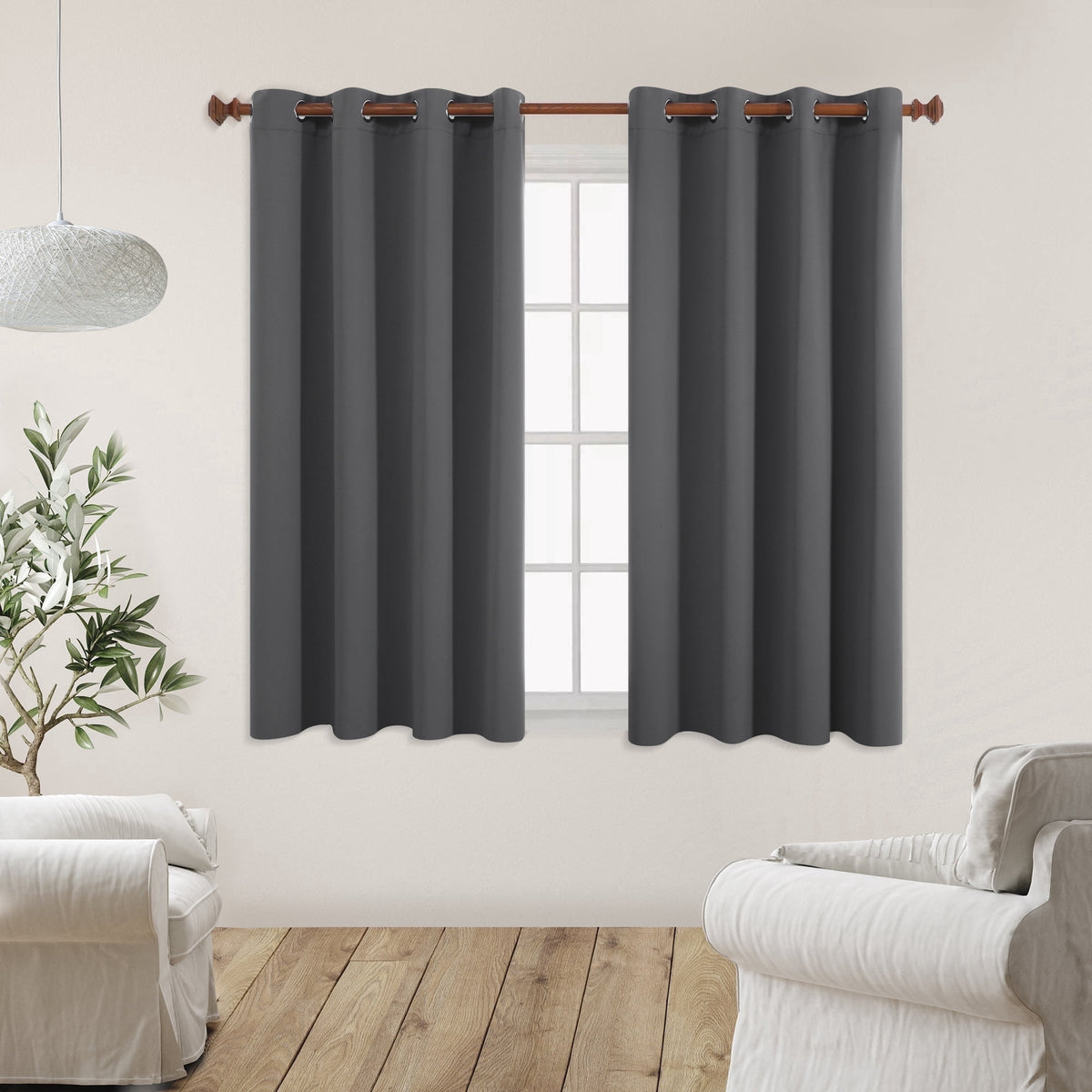 ZOPZO Curtains & Valances, Dark Gray