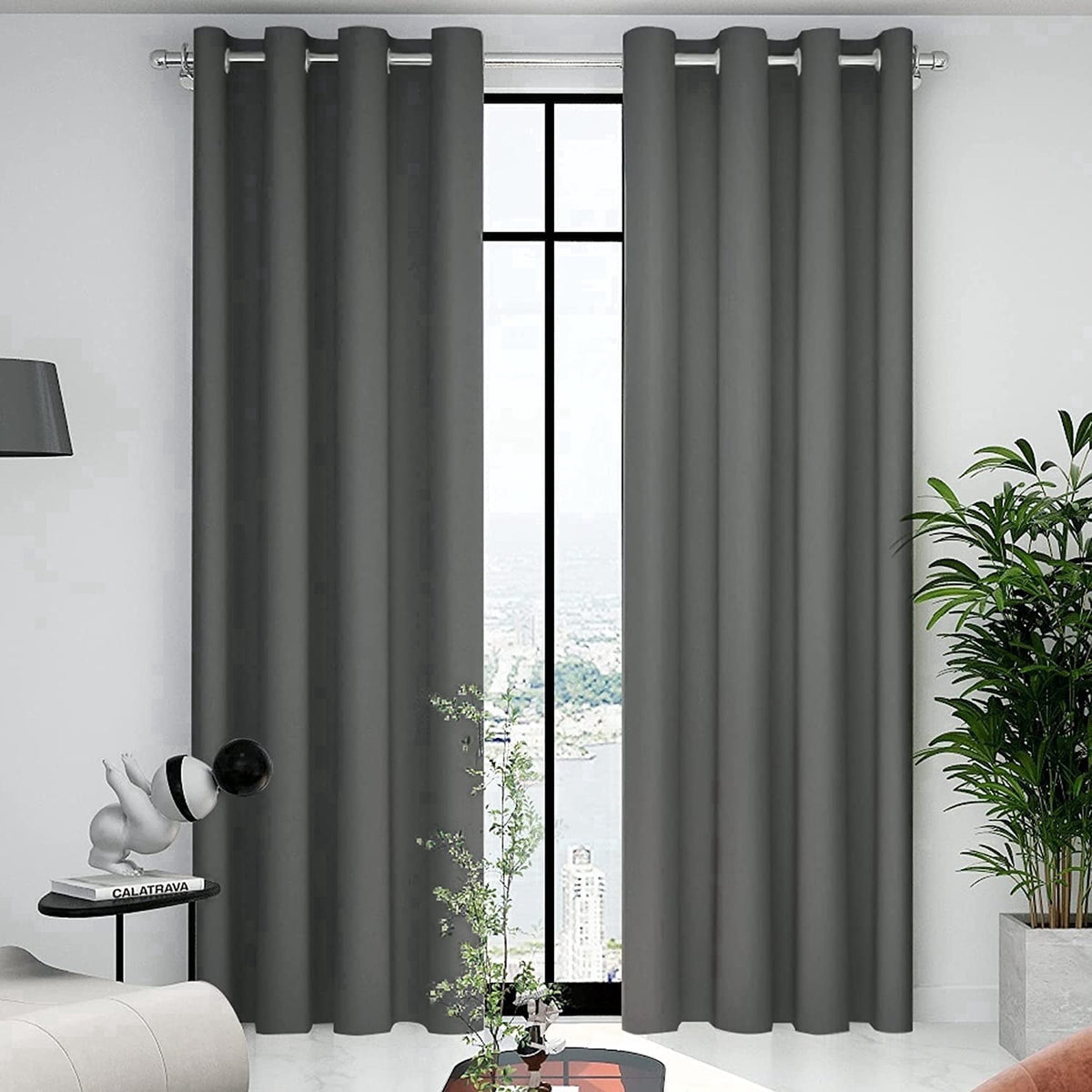 ZOPZO Curtains & Valances, Light Gray