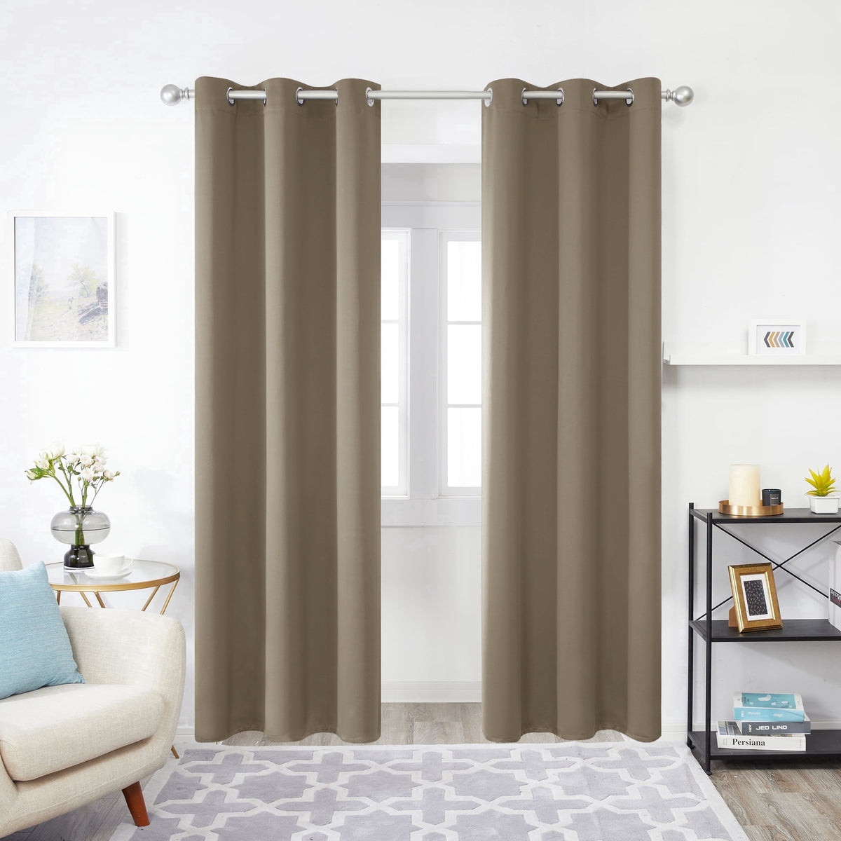 ZOPZO Curtains & Valances, Khaki