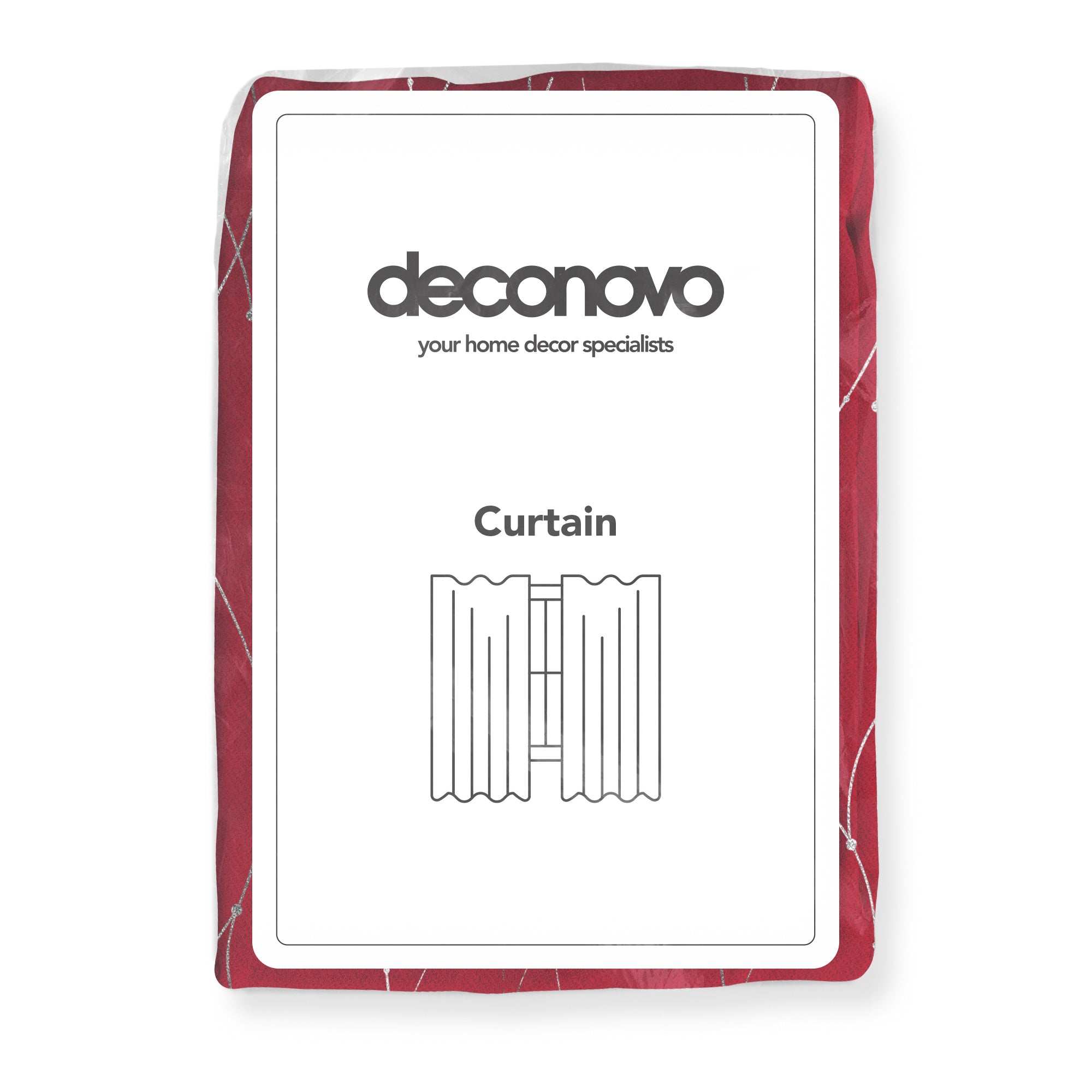 Deconovo Wave Line with Dots Blackout Curtains, 42-Inch Wide, 2 Panels