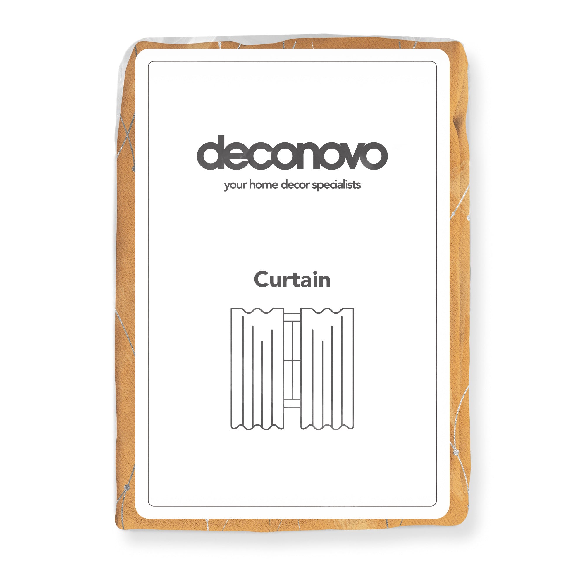 Deconovo Wave Line with Dots Blackout Curtains, 42-Inch Wide, 2 Panels