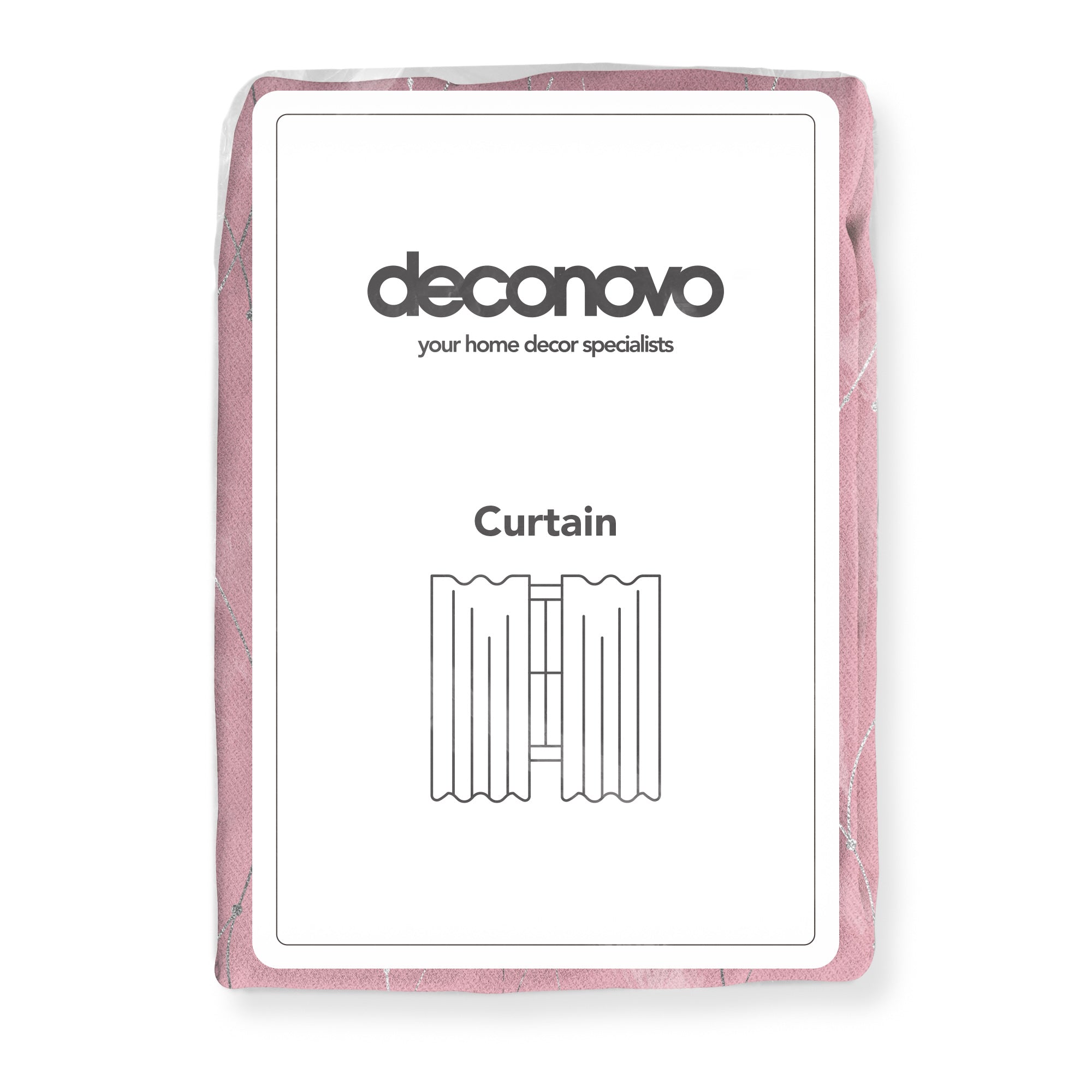 Deconovo Wave Line with Dots Blackout Curtains, 42-Inch Wide, 2 Panels