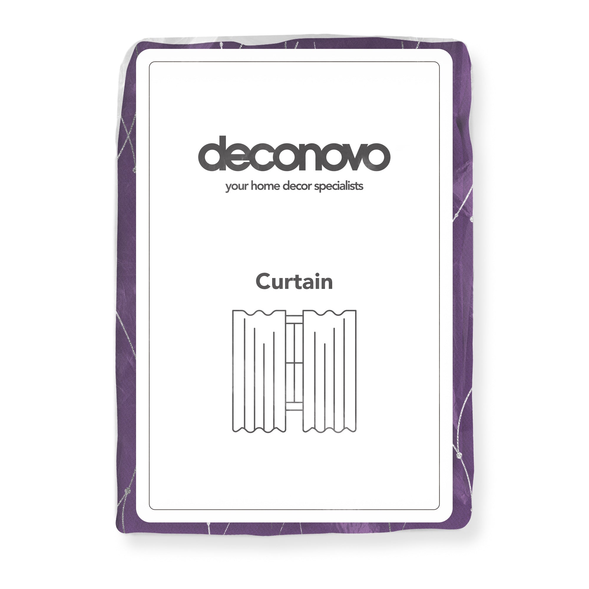 Deconovo Wave Line with Dots Blackout Curtains, 42-Inch Wide, 2 Panels