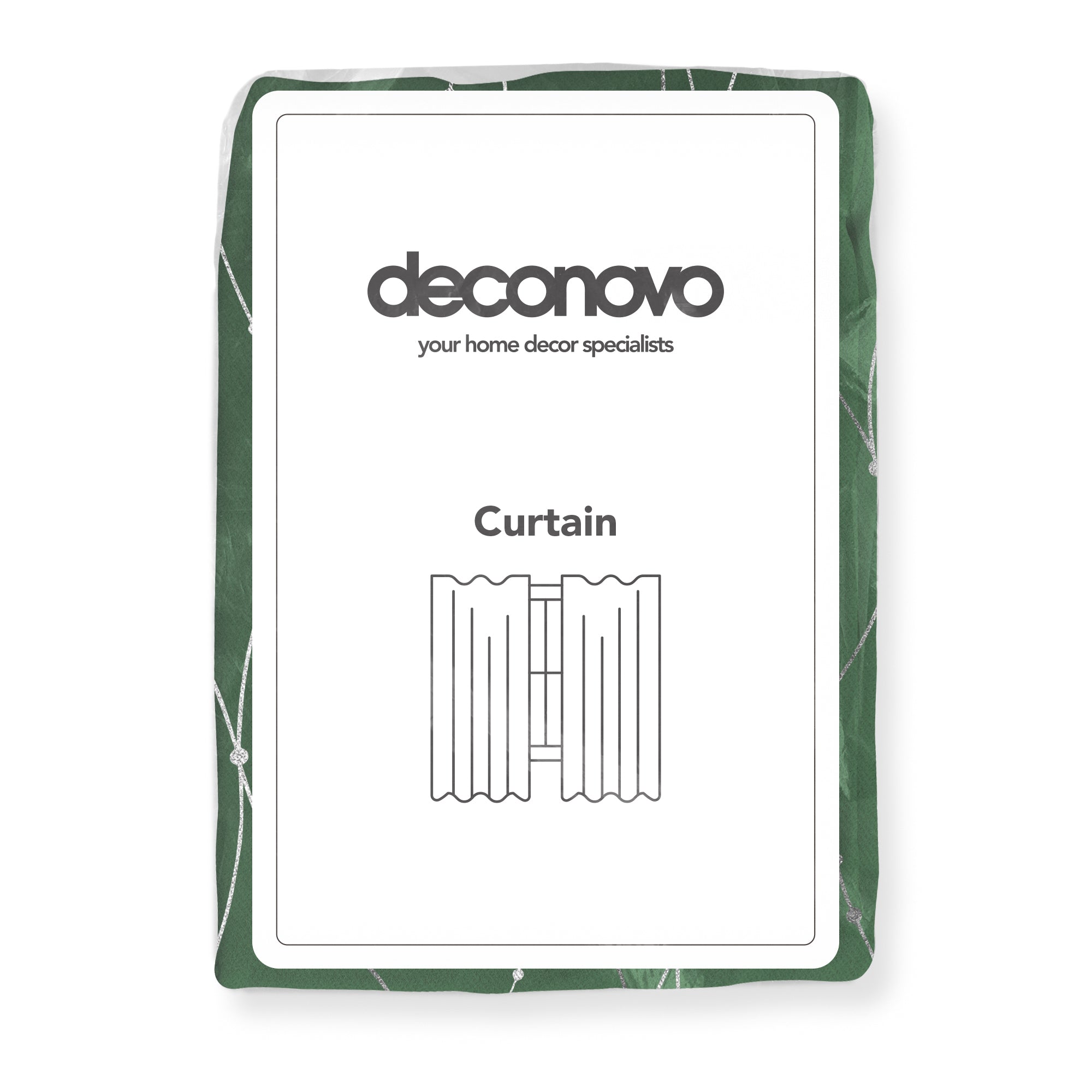 Deconovo Wave Line with Dots Blackout Curtains, 42-Inch Wide, 2 Panels