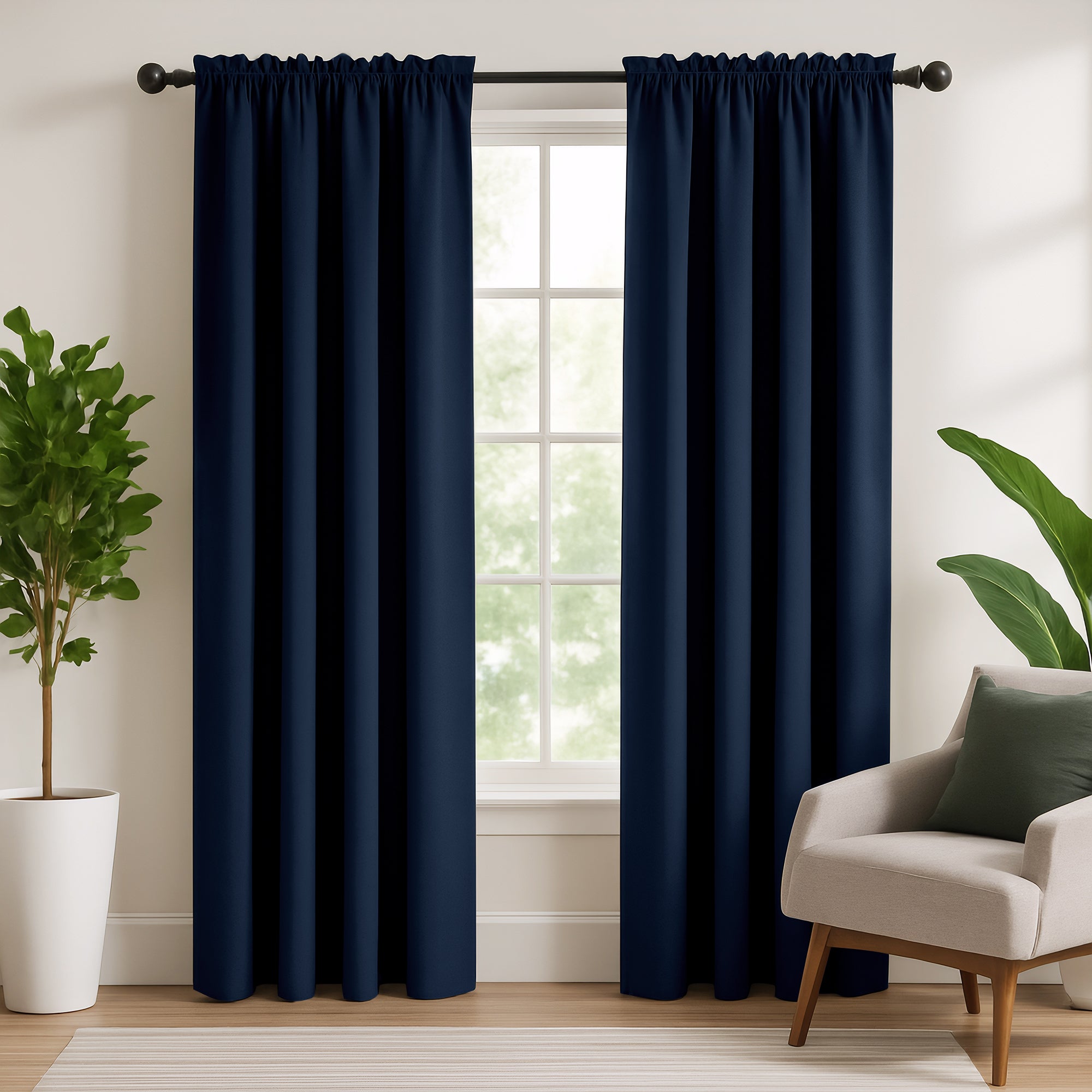 Deconovo Room Darkening Curtain Set – 2 Panels, Rod Pocket, Thermal
