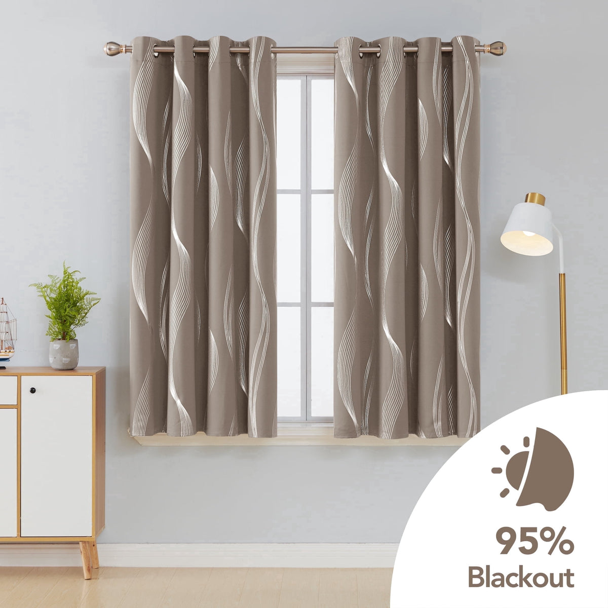 ZOPZO Curtains & Valances, Khaki